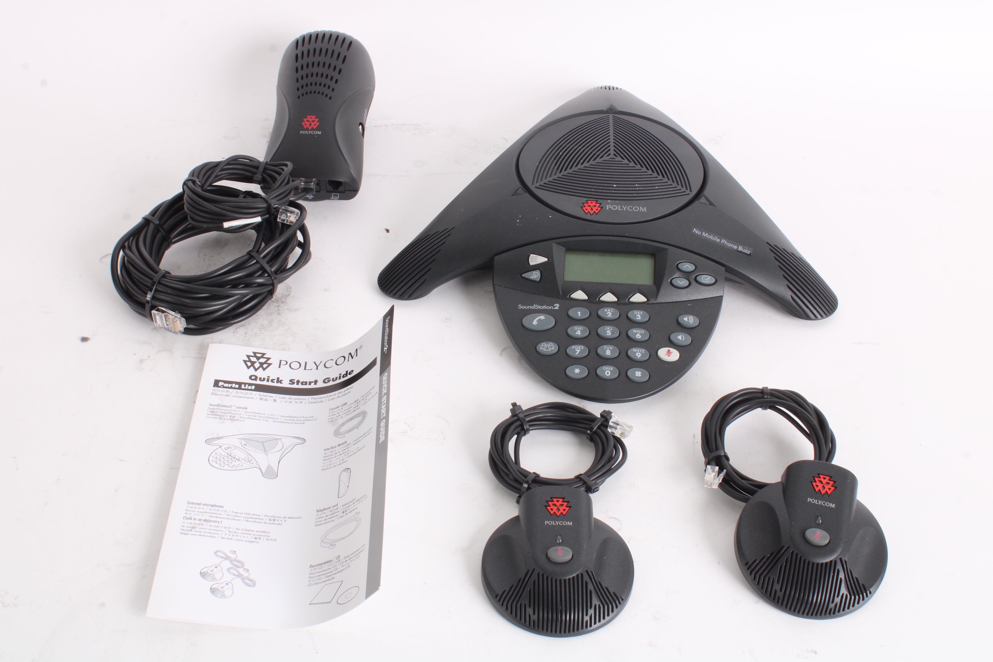 Polycom SoundStation 2 Digital Conference Phone 2201-16200-601 + 2x: M ...