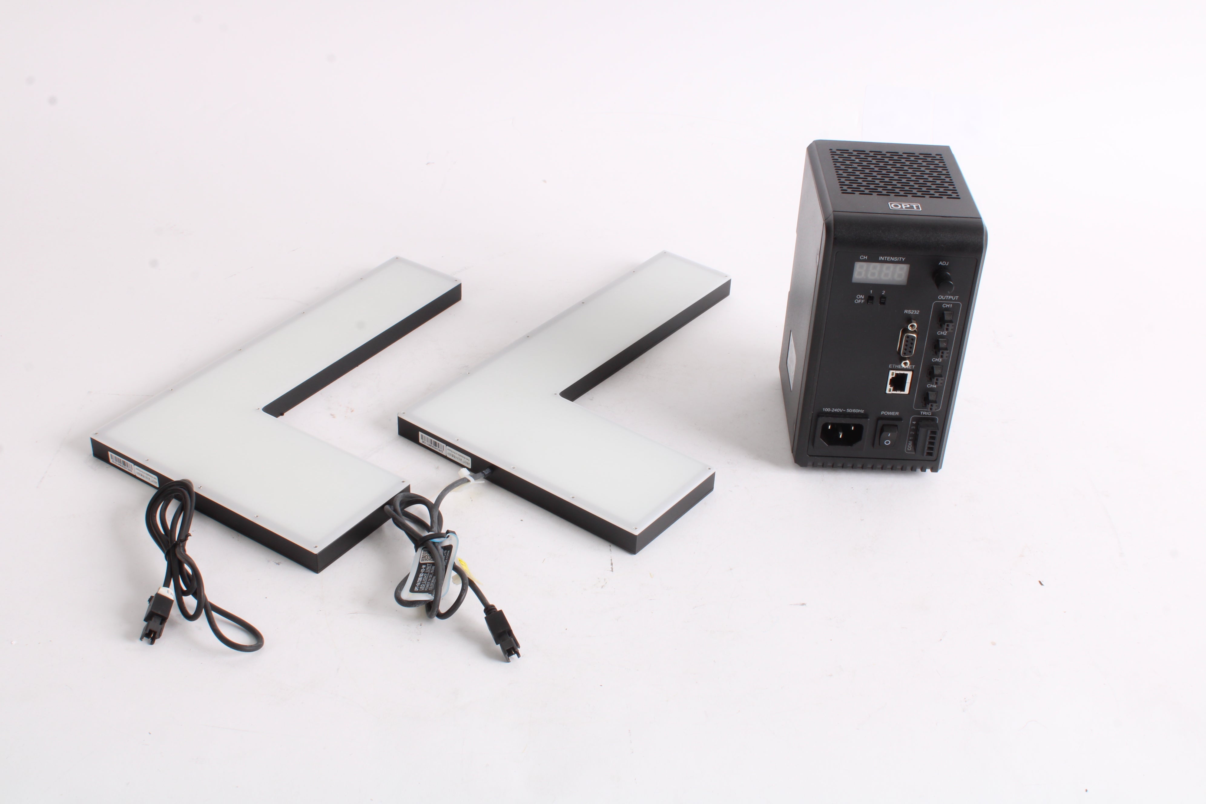 Opt Machine Vision OPT-DCA24E-4 Controller W/ 2x OPT-FAT285182-2-W Led ...