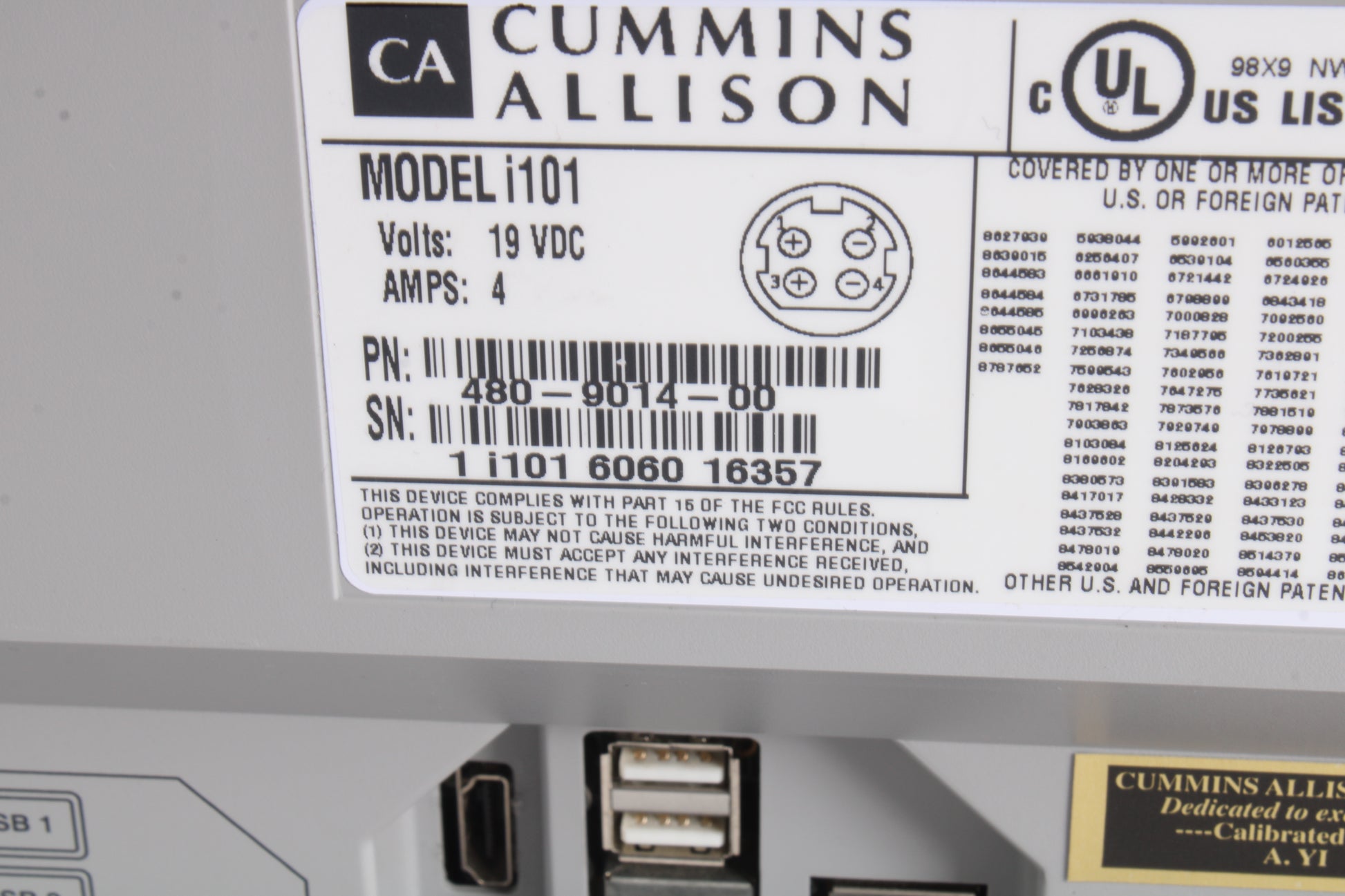 Cummins Allison i101 JetScan IFX i100 Automated Currency Counter -Scra ...