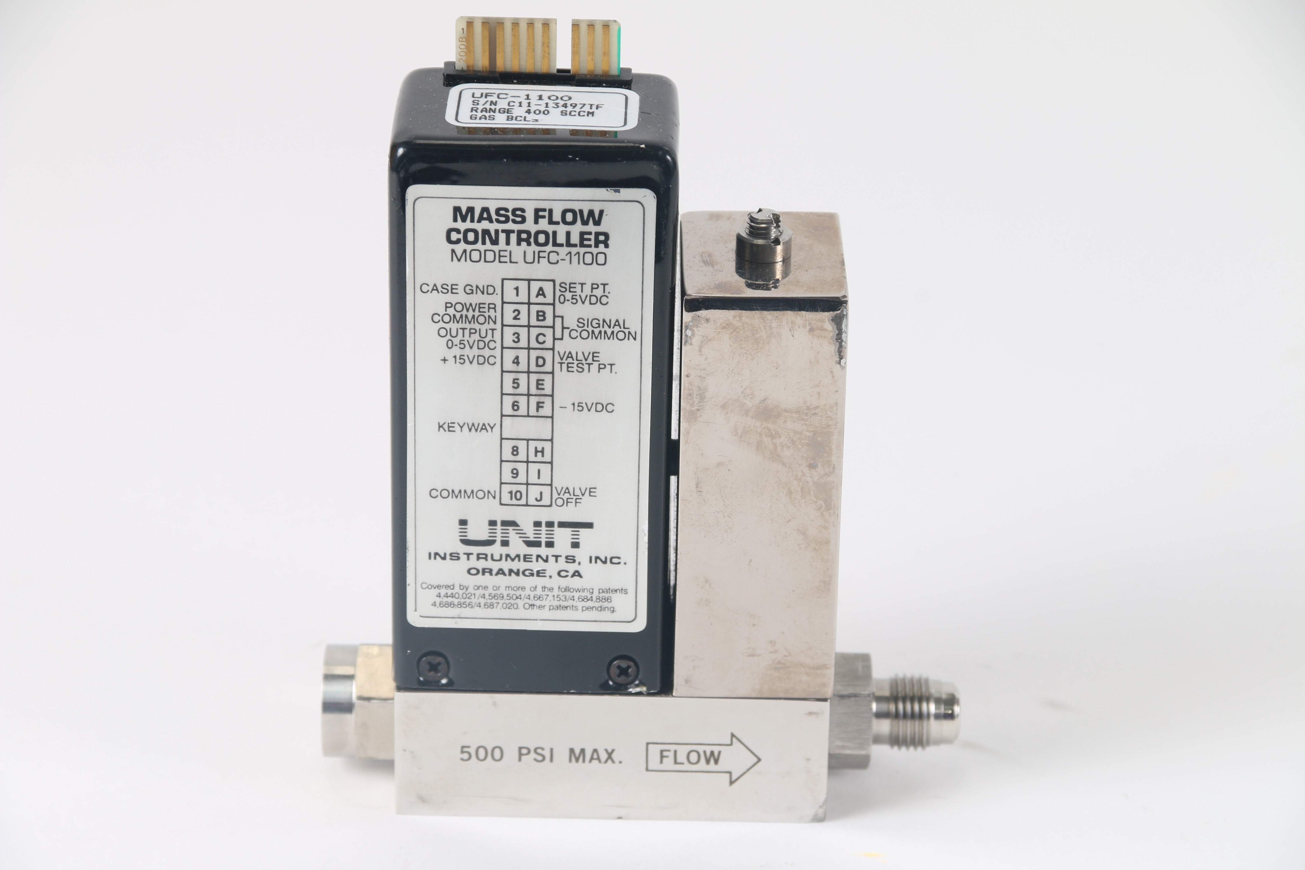 Unit Instruments Unit Instruments UFC-1100 Gas: BCL3 400 SCCM Mass Flow Controller – NTC ...