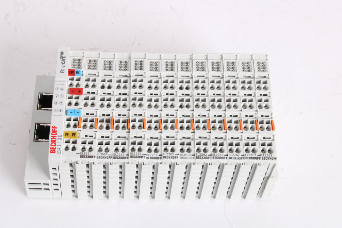 El1409 Beckhoff EK1100 EtherCAT W/ EL3314, EL3681, 9x EL2262, EL9100, EL9011 ...