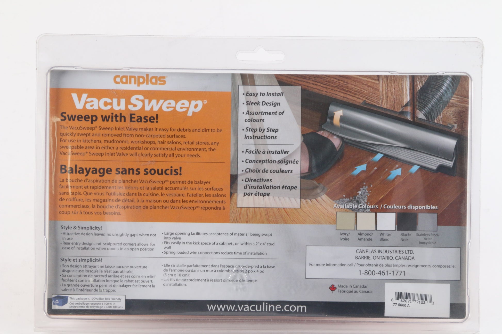 Canplas Vacu Sweep Inlet Valve for Central Vacuum (Almond) - New – NTC Tech