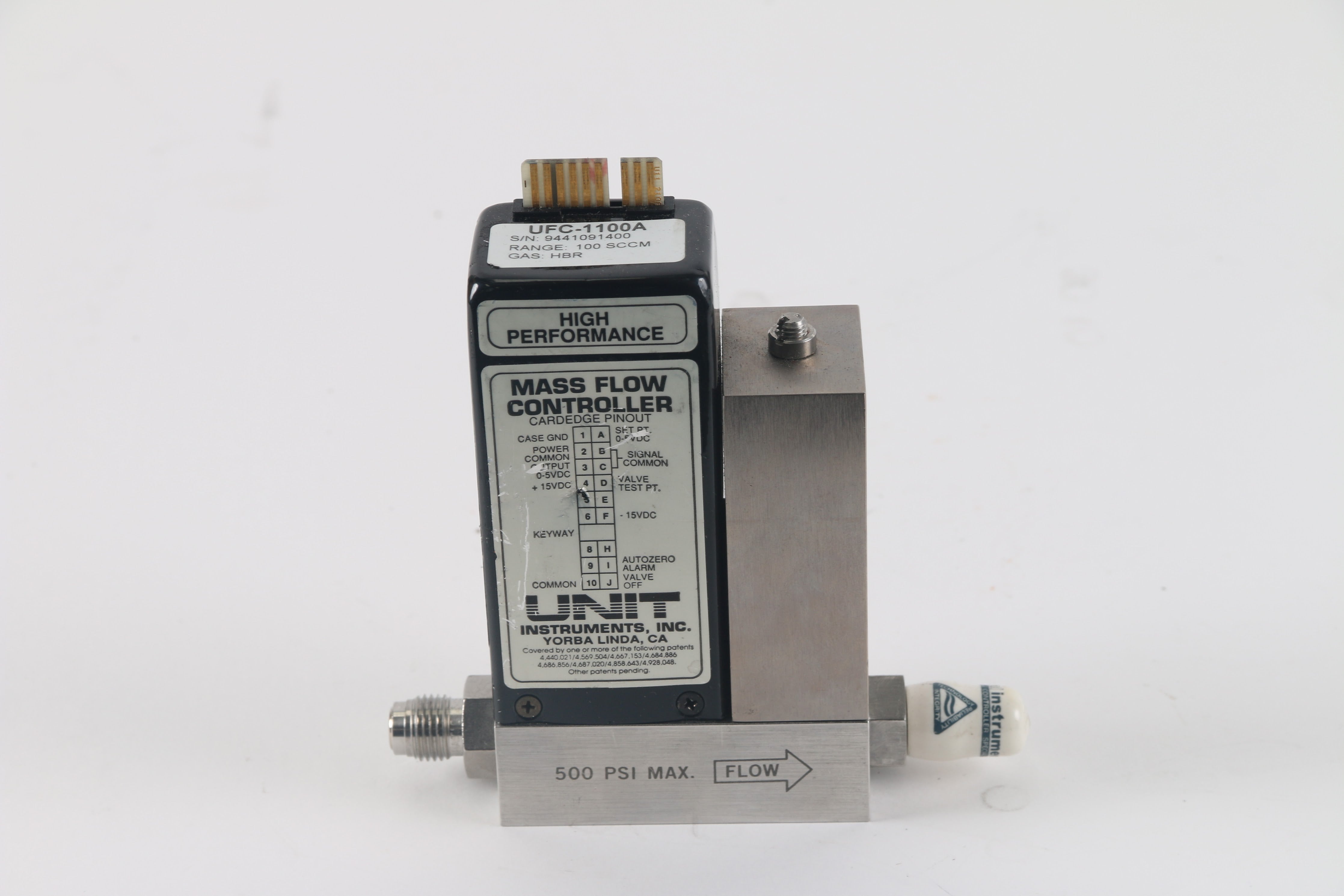 Unit Instruments Unit Instruments UFC-1100A Gas: HBR Range: 100 SCCM Mass Flow Controll ...