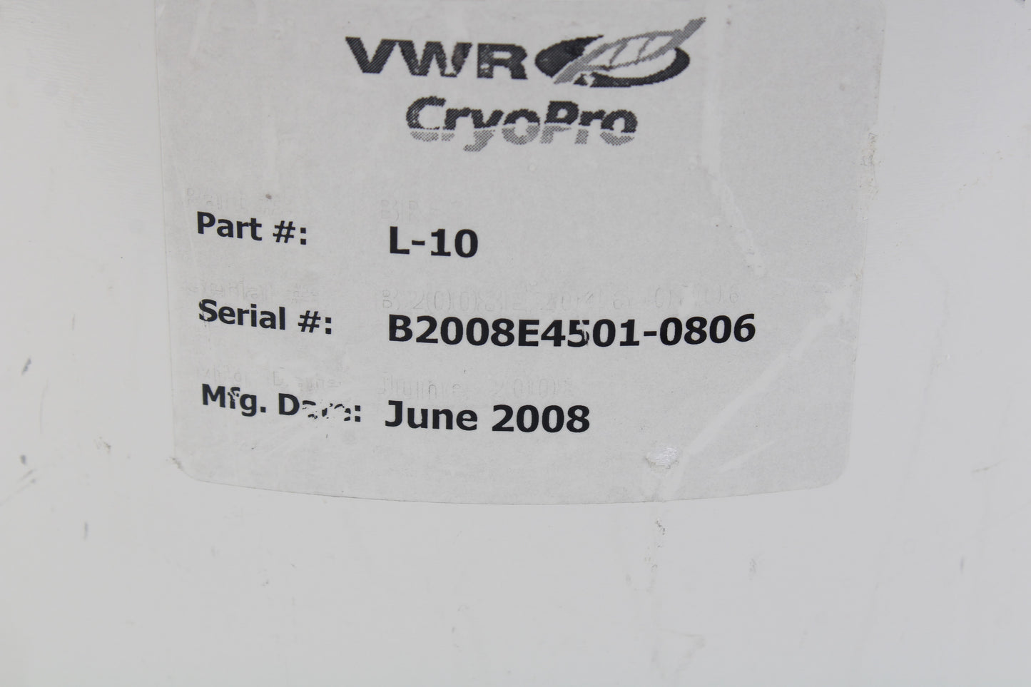 VWR CryoPro L-10 Liquid Nitrogen Dewar Storage Vessel – NTC Tech