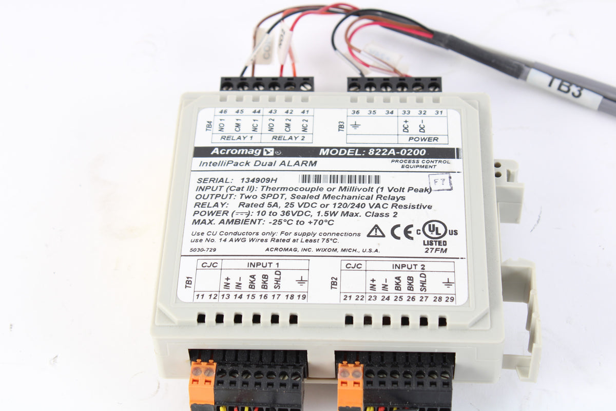 Dual Sensor Module Acromag 822A-0200 IntelliPack Dual Alarm Module 10-36VDC 1.5Watts – NTC ...