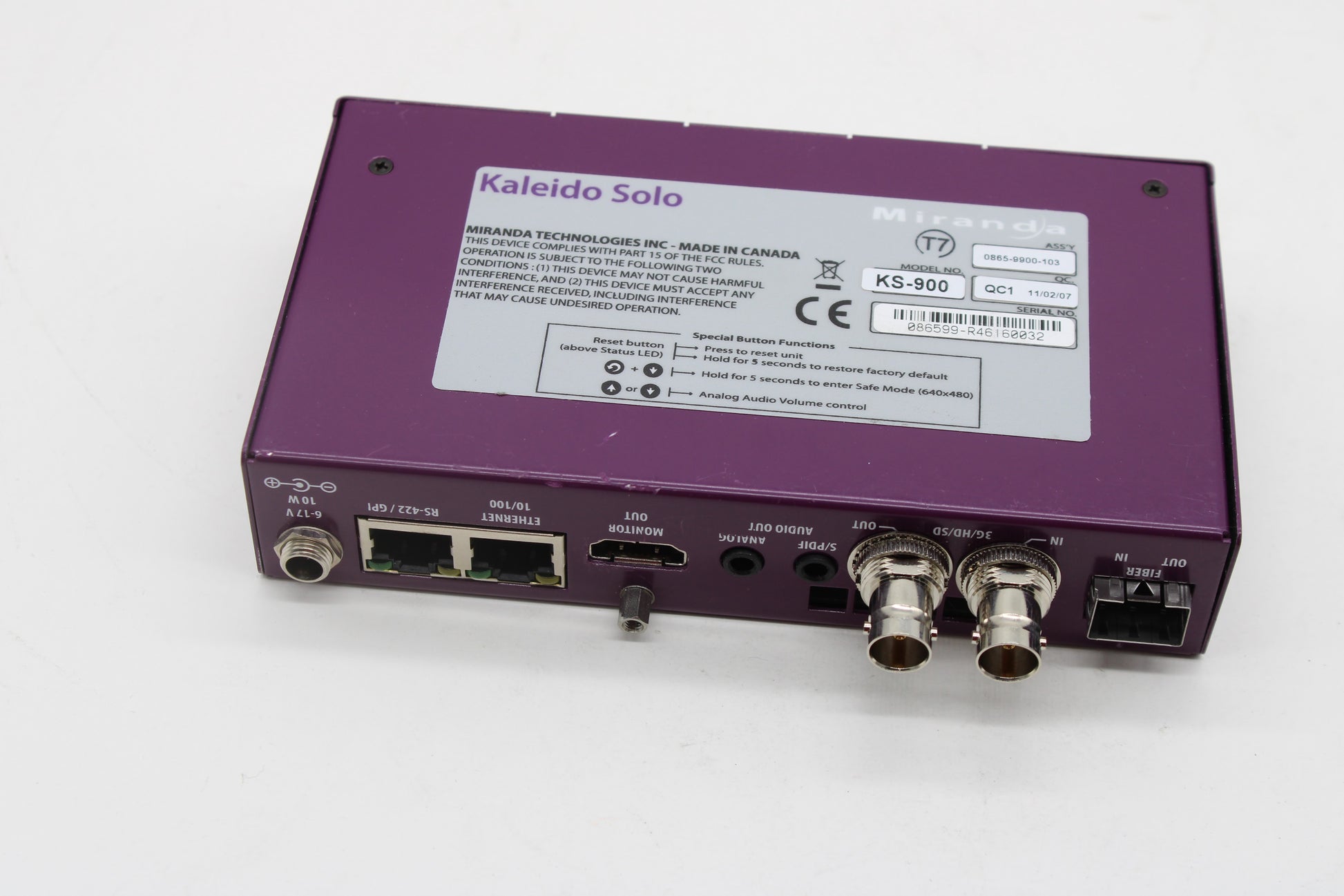 Miranda Kaleido Solo 900 SDI to HDMI Monitor Adapter – NTC Tech