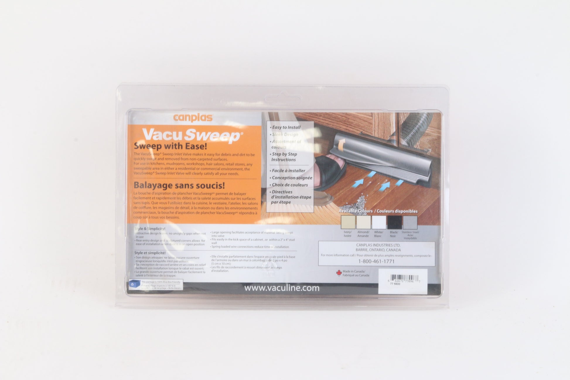 Canplas Vacu Sweep Inlet Valve for Central Vacuum (Ivory) - New - 6626 ...