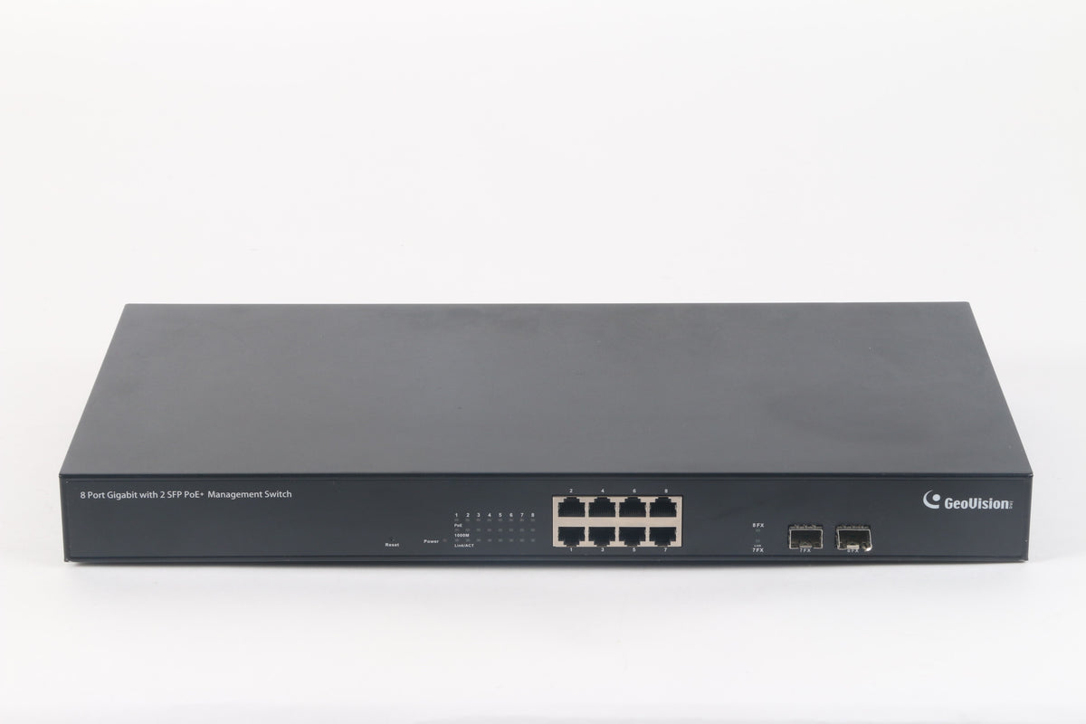 Gv Switch Wht GeoVision GV-POE0811 8 Port Gigabit With 2 SFP PoE+ Management Switch ...