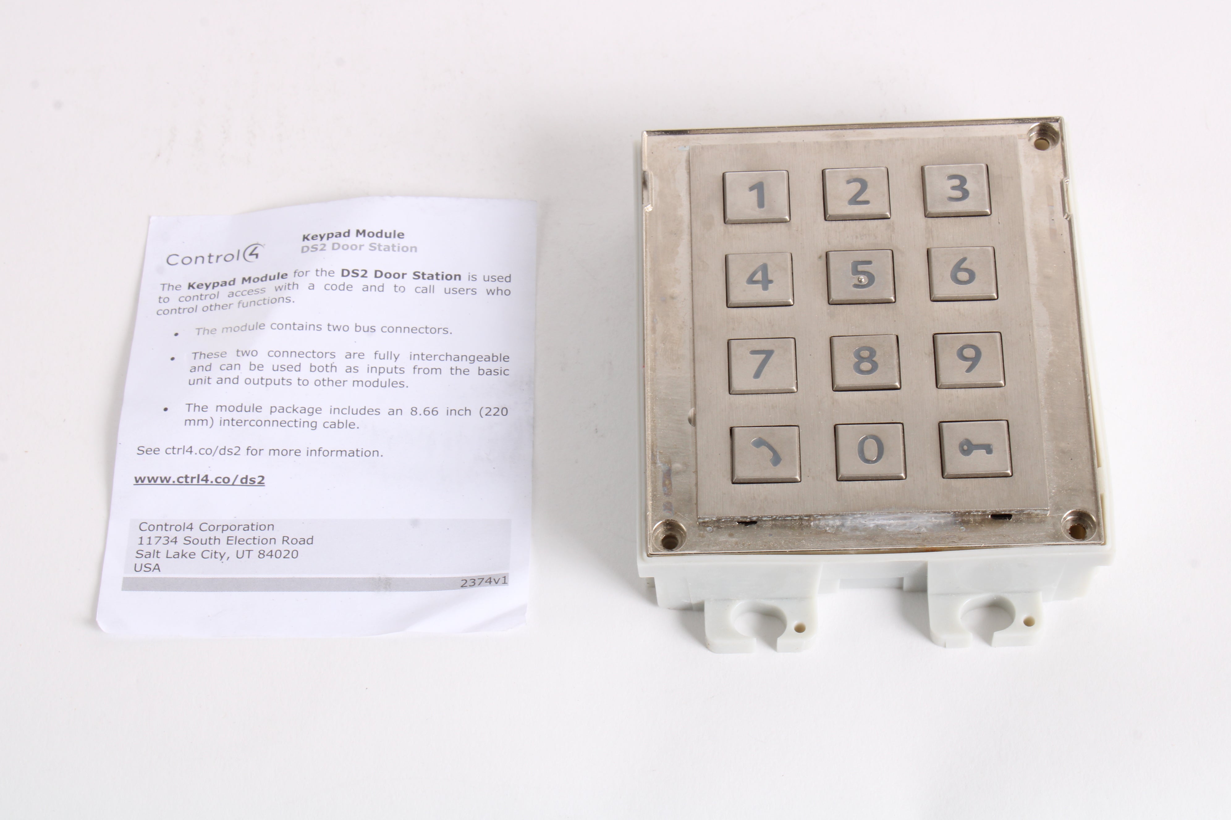 Control4 C4-DS2KP-BN Door Station Keypad Module Brushed Nickel - New O ...