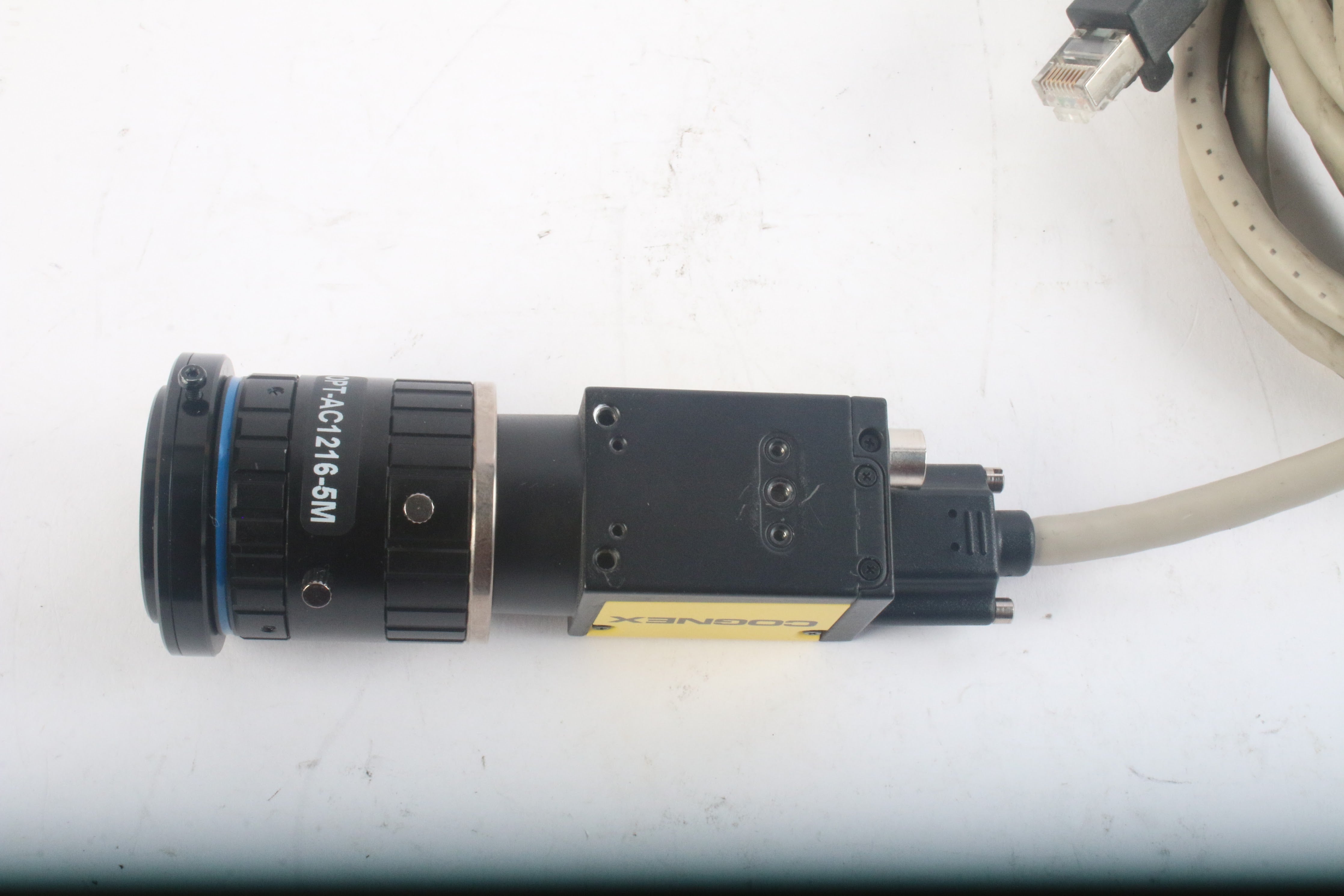 Fotocamera Industriale Cognex CAM-CIC-10MR-10-G Con Obiettivo OPT LH-TC-0188-138HR, Usata
