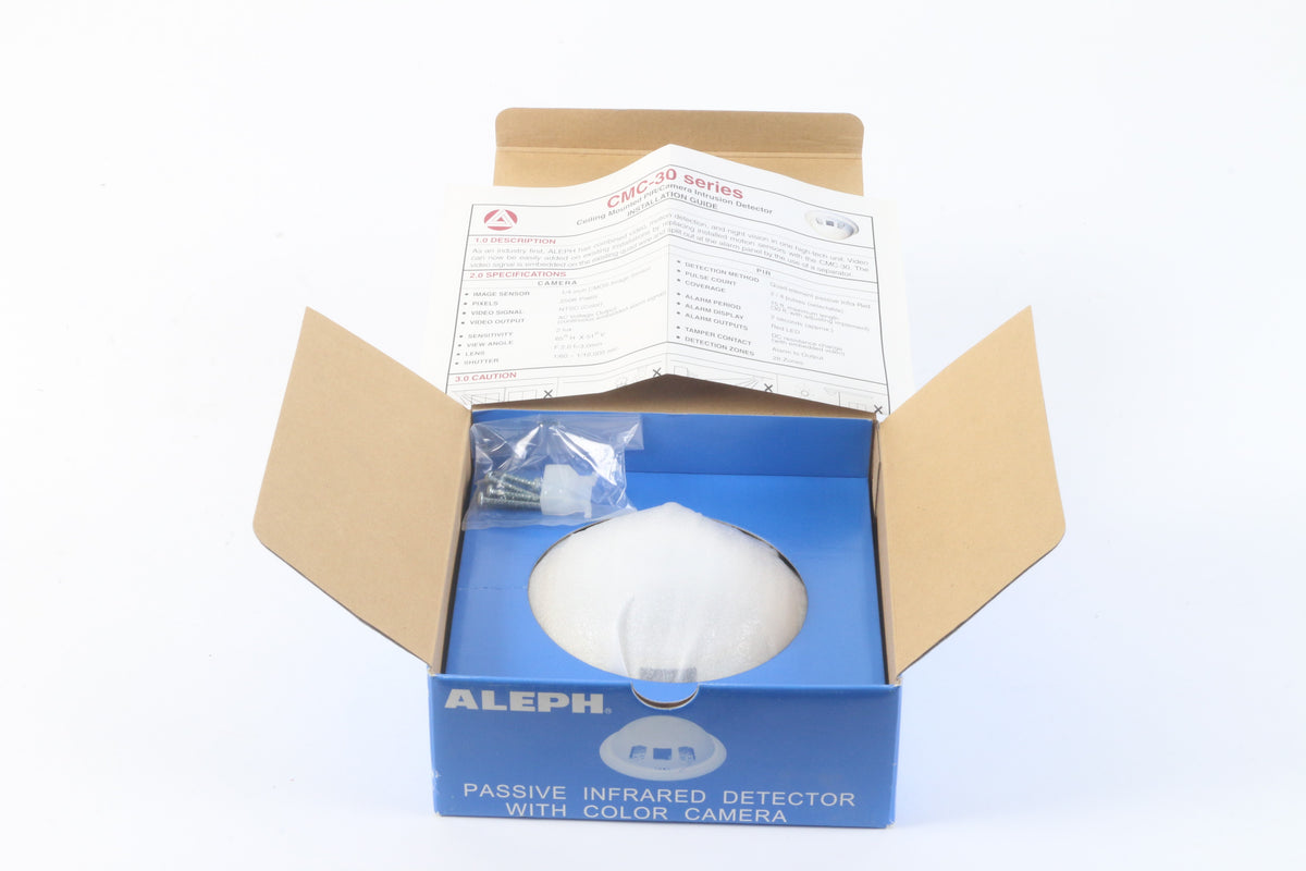 Aleph Detectpr Aleph CMC-30 Passive Infrared Detector W/ Color Camera - New – NTC Tech