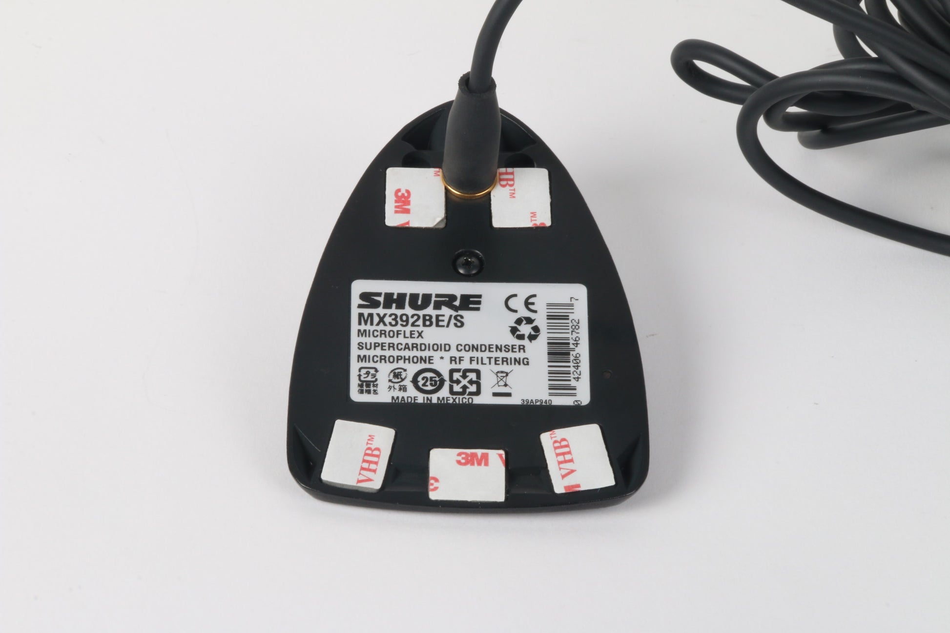 Shure MX392BE/S Microflex Supercardioid Condenser Microphone RF Filter ...