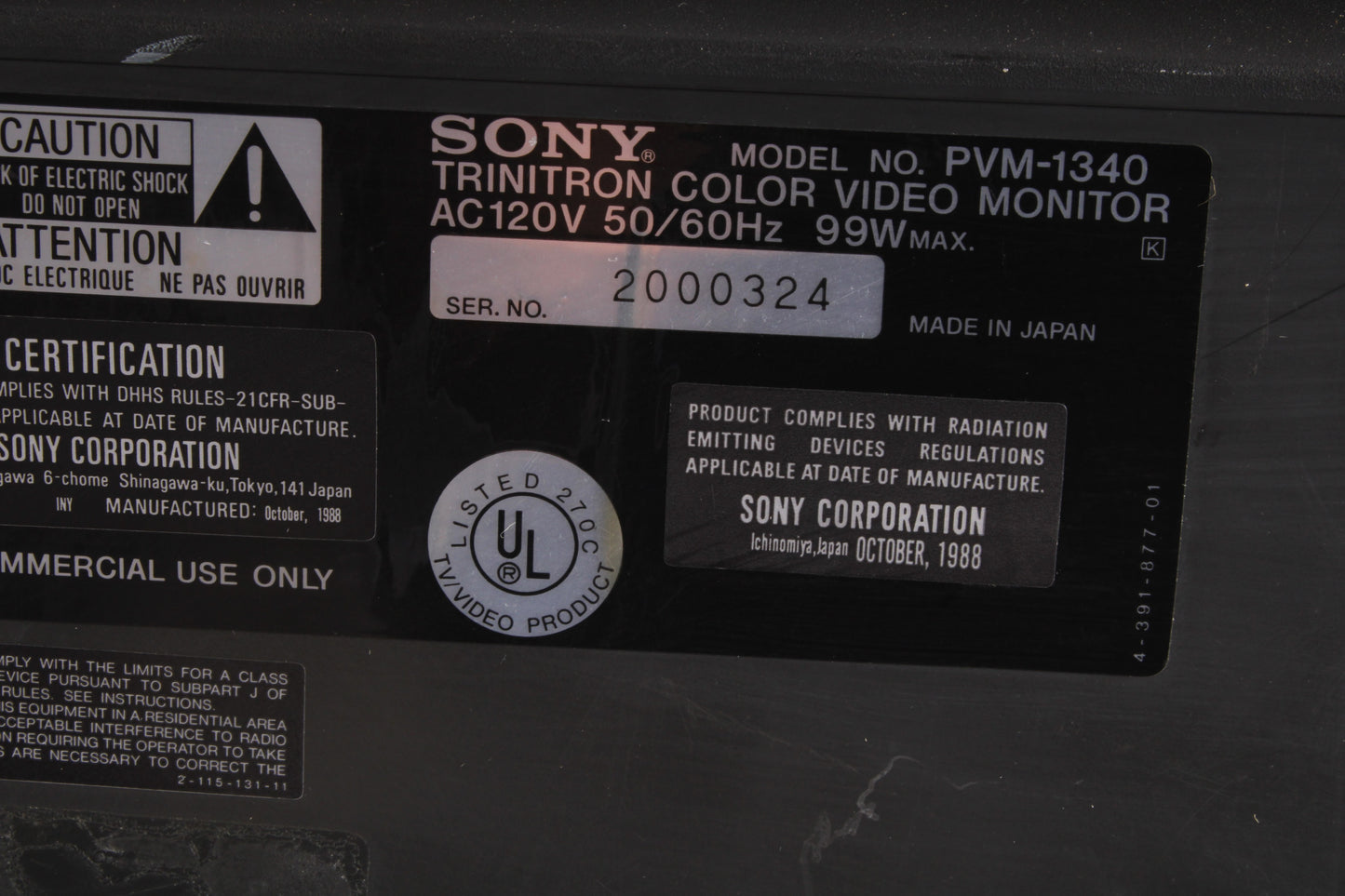 Sony PVM-1340 13