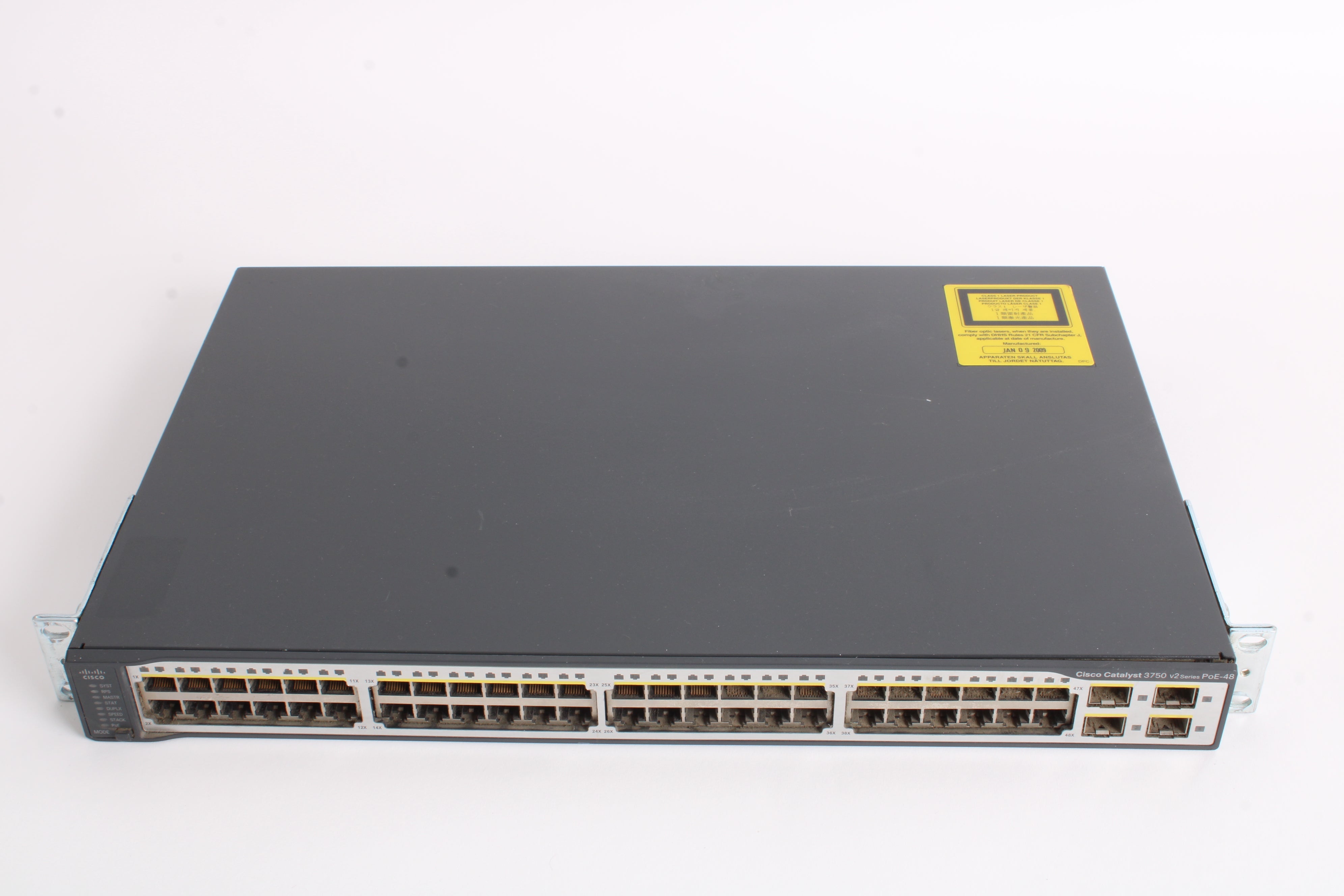 Cisco WS-C3750F-48PS-S Catalyst 3750 v2 48-Port PoE Ethernet Switch W ...