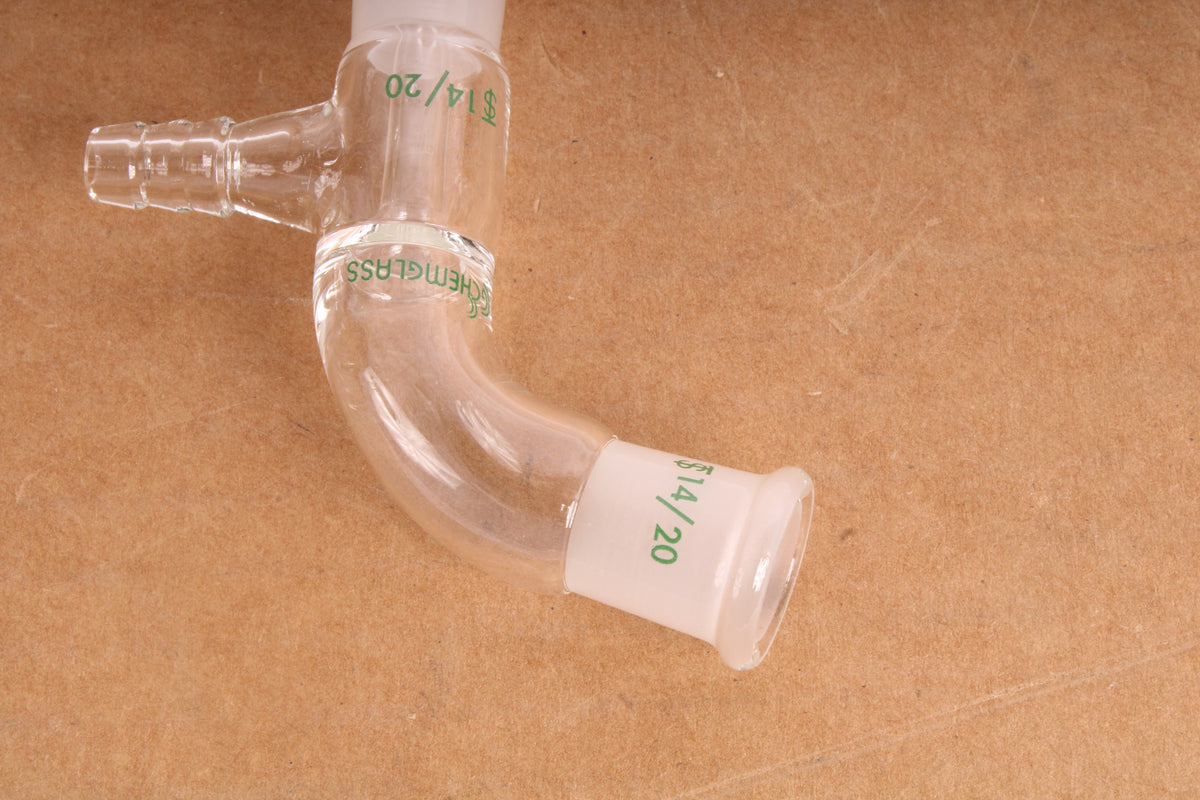 Receiving Adapter Lab Chemglass Distillation Receiver Adapter Only, Vacuum, 14/20 Joint CG-1 ...