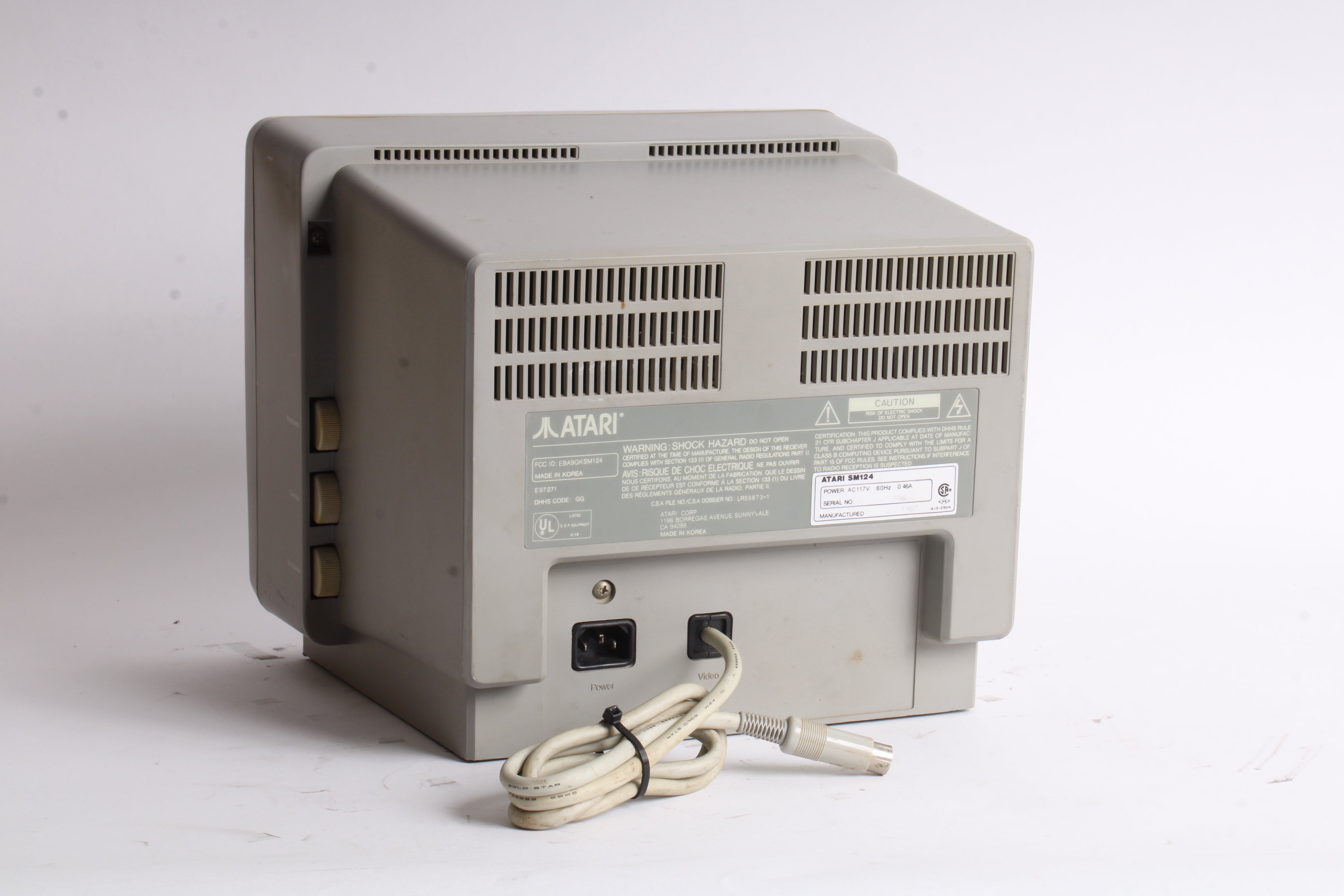 Atari SM124 Monitor Computer CRT Monochrome Display – NTC Tech