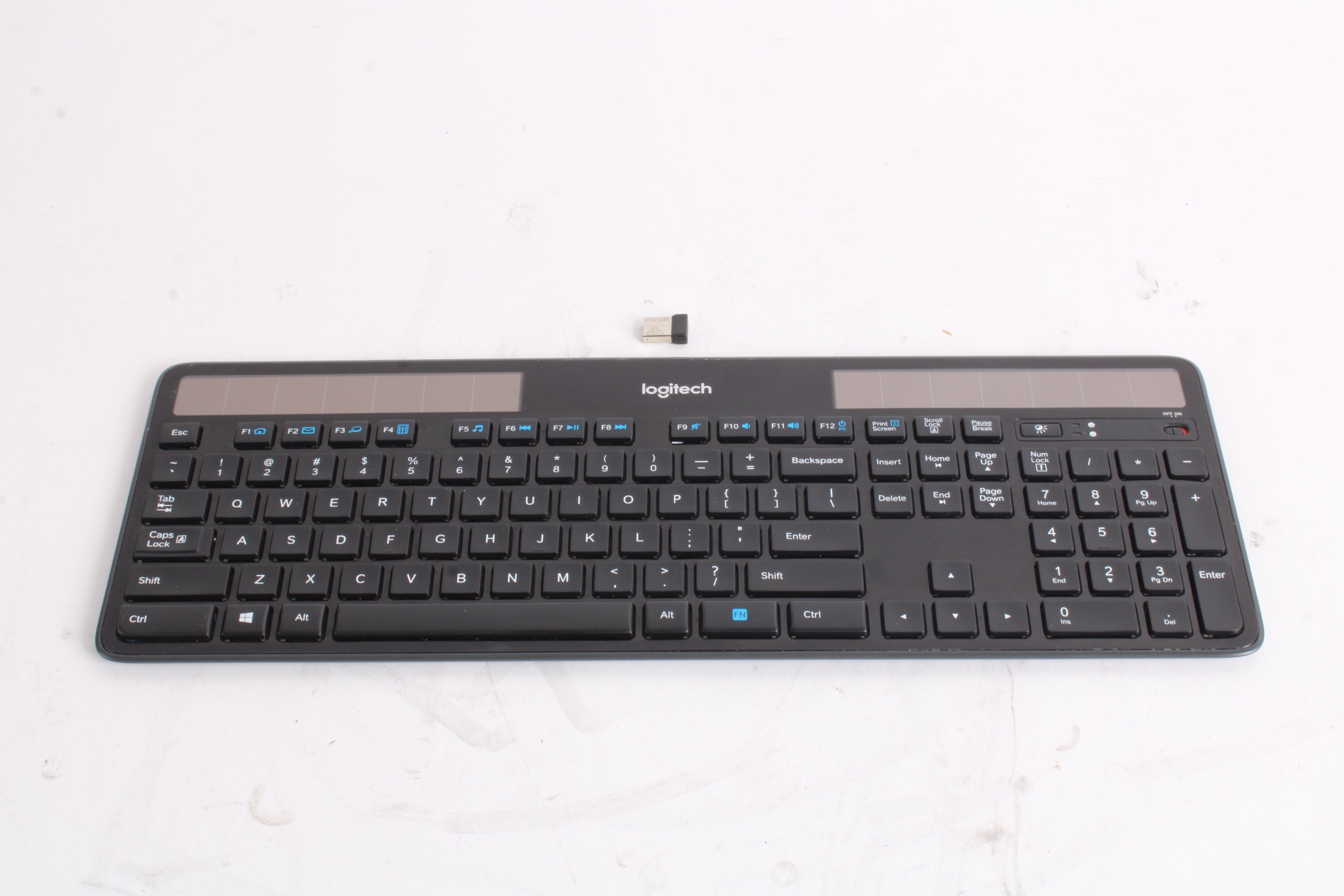 Logitech Solor Keyboard Logitech K750 Wireless Solar Powered Keyboard w/ USB Receiver Dongle ...