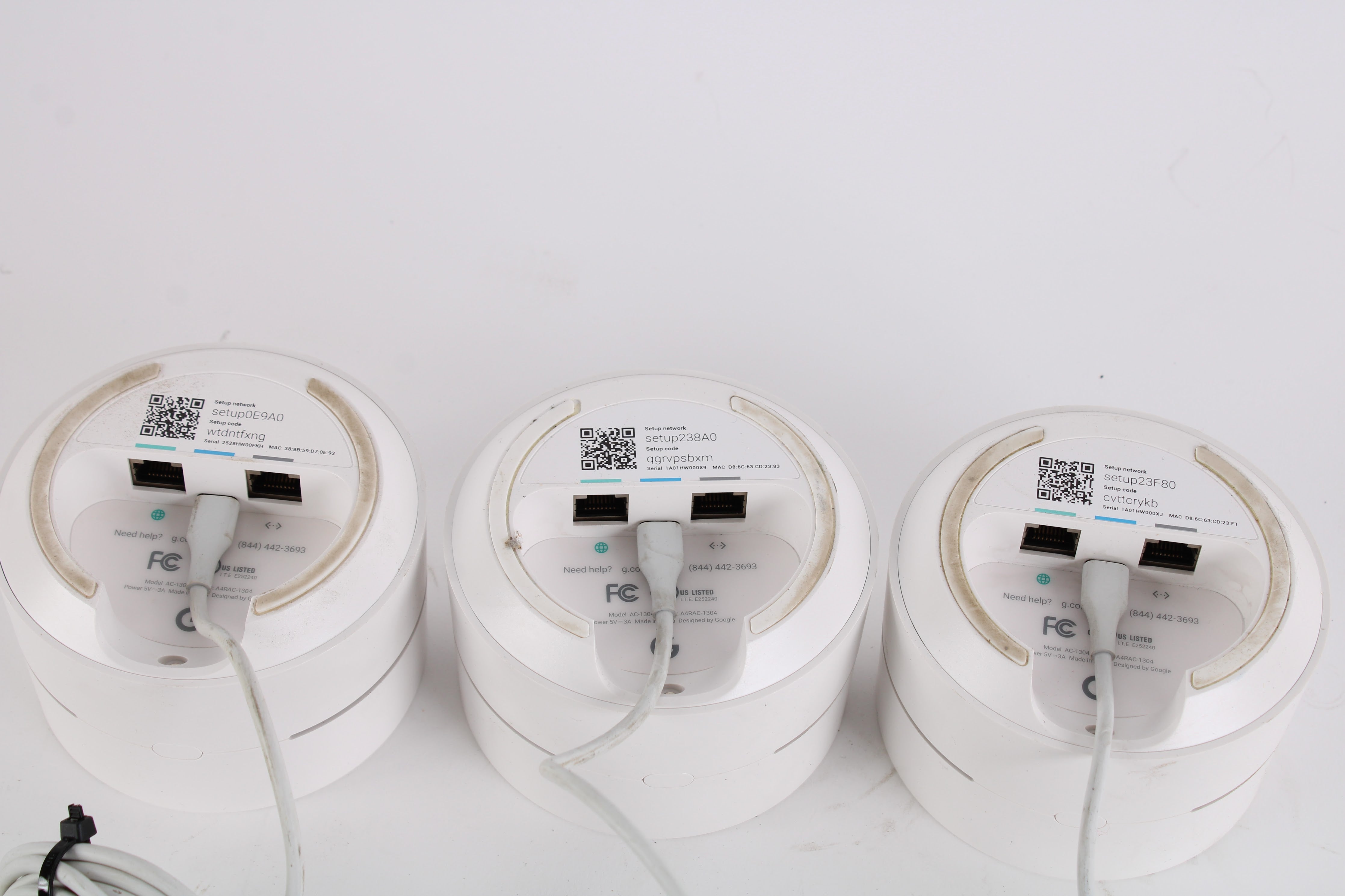 Google AC-1304 Wireless Mesh Router W/ Power Supply Bundle - Lot