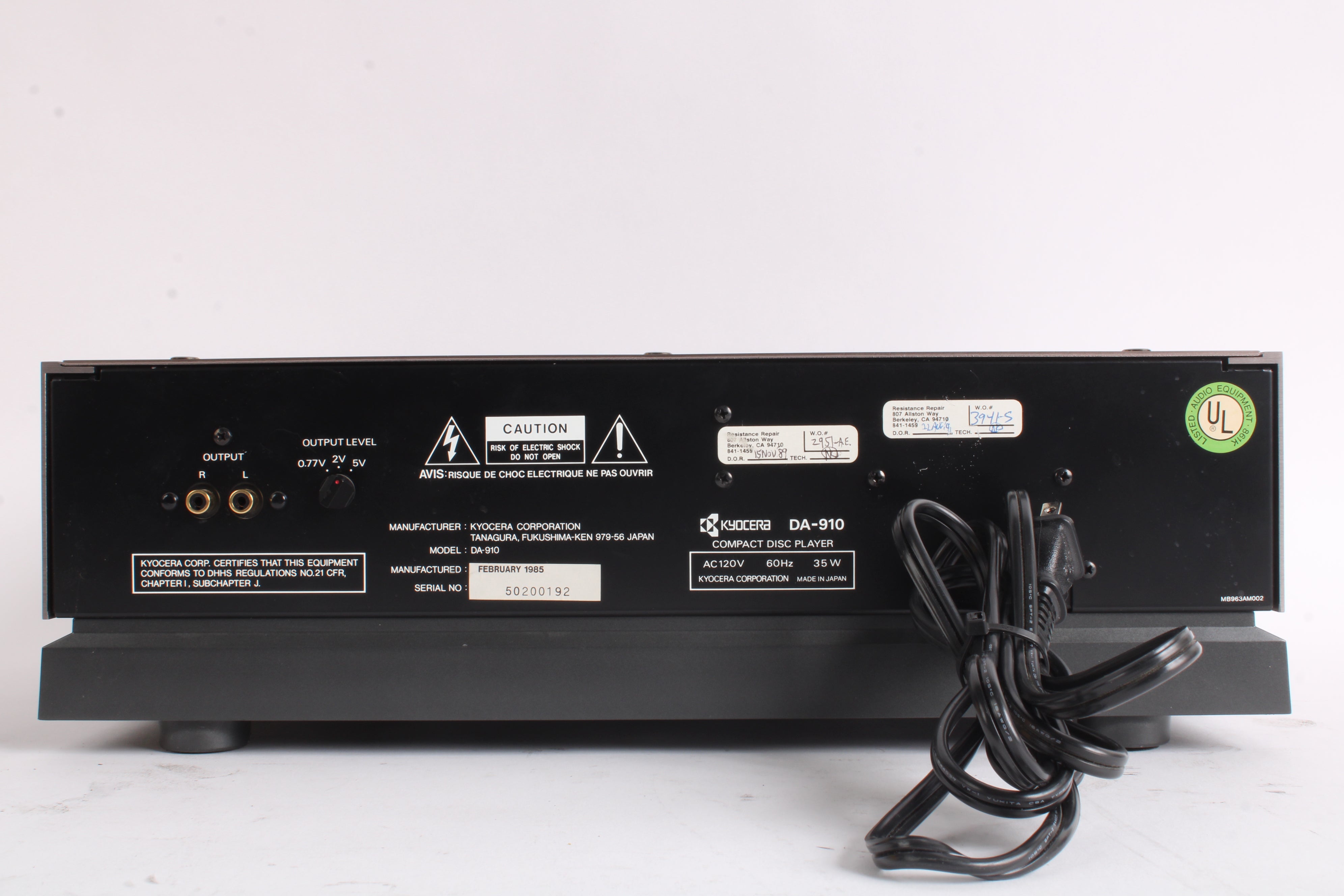 Kyocera DA-910 Compact Disc CD Player AS IS – NTC Tech
