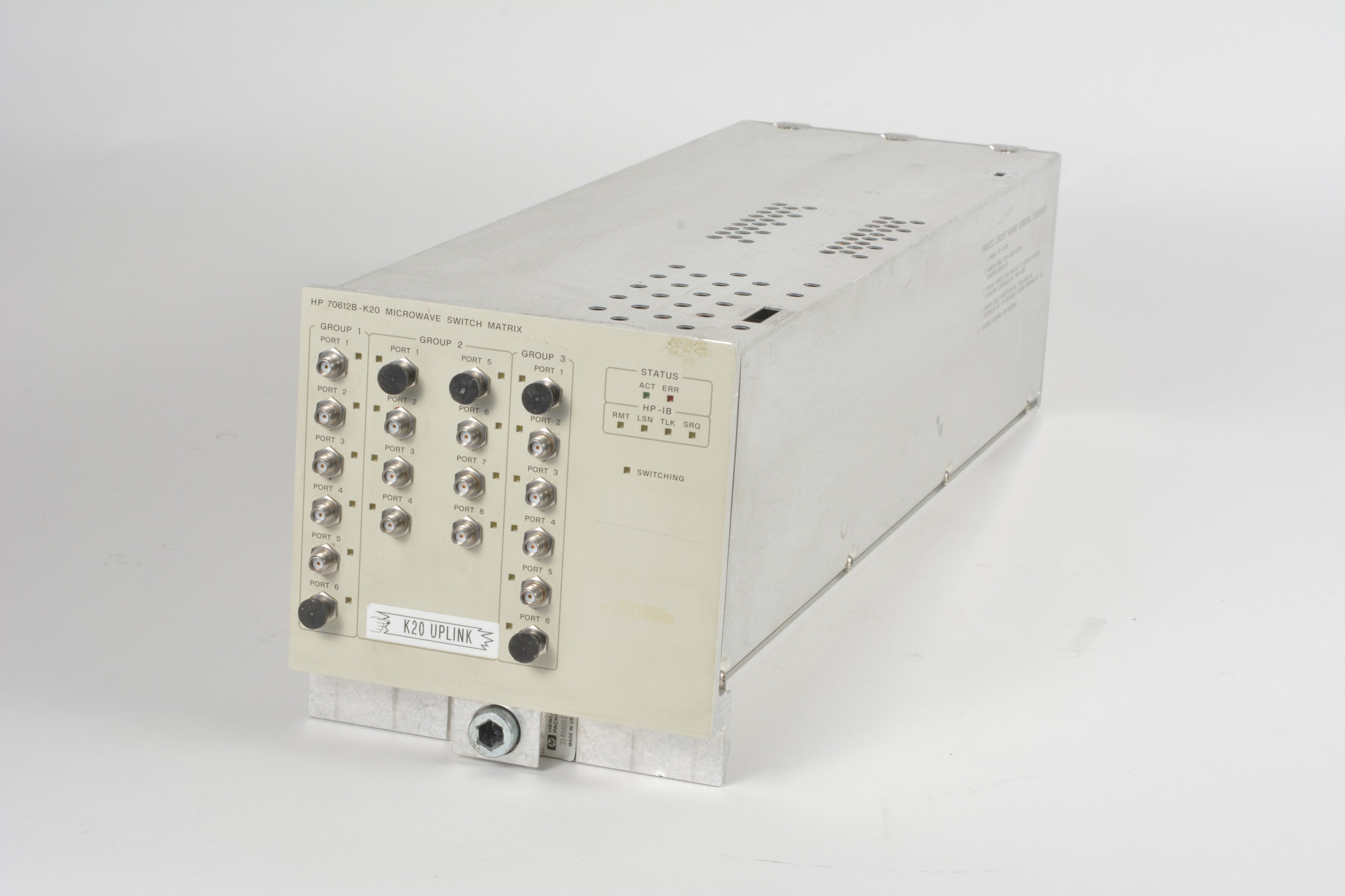 HP Agilent Keysight 20-Port 70612B-K20 Microwave Switch Matrix from 70 ...