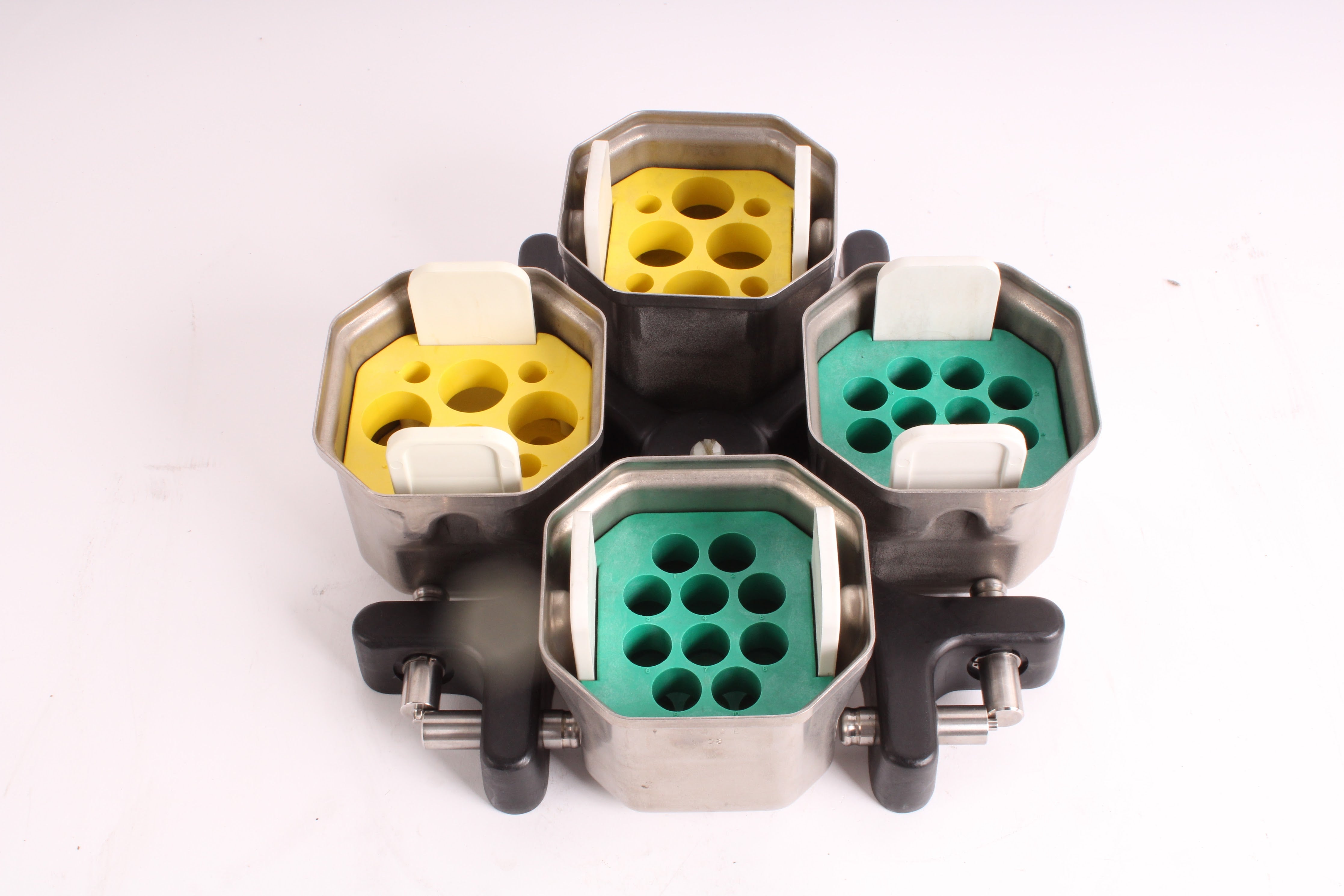 Beckman 1-98 Centrifuge Rotor W/ 4x 549g Bucket 2x 10-Tube & 2x 8-Tube ...