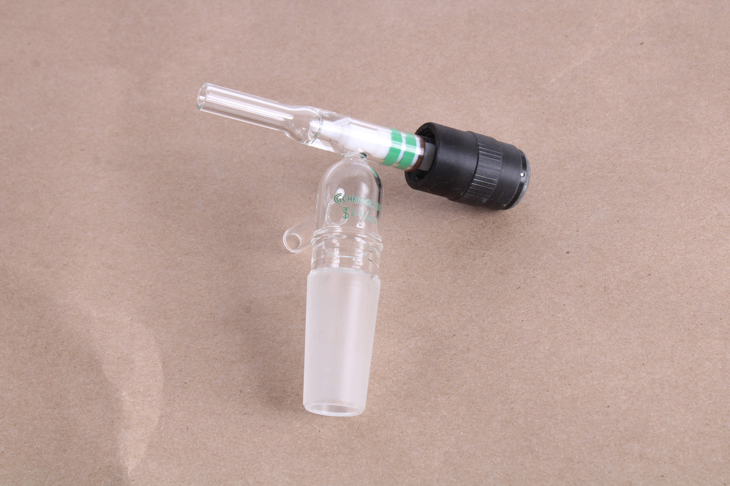 Chemglass Adapter Flow Control Chromatography 24/40 Rodaviss W/ Cap CG ...