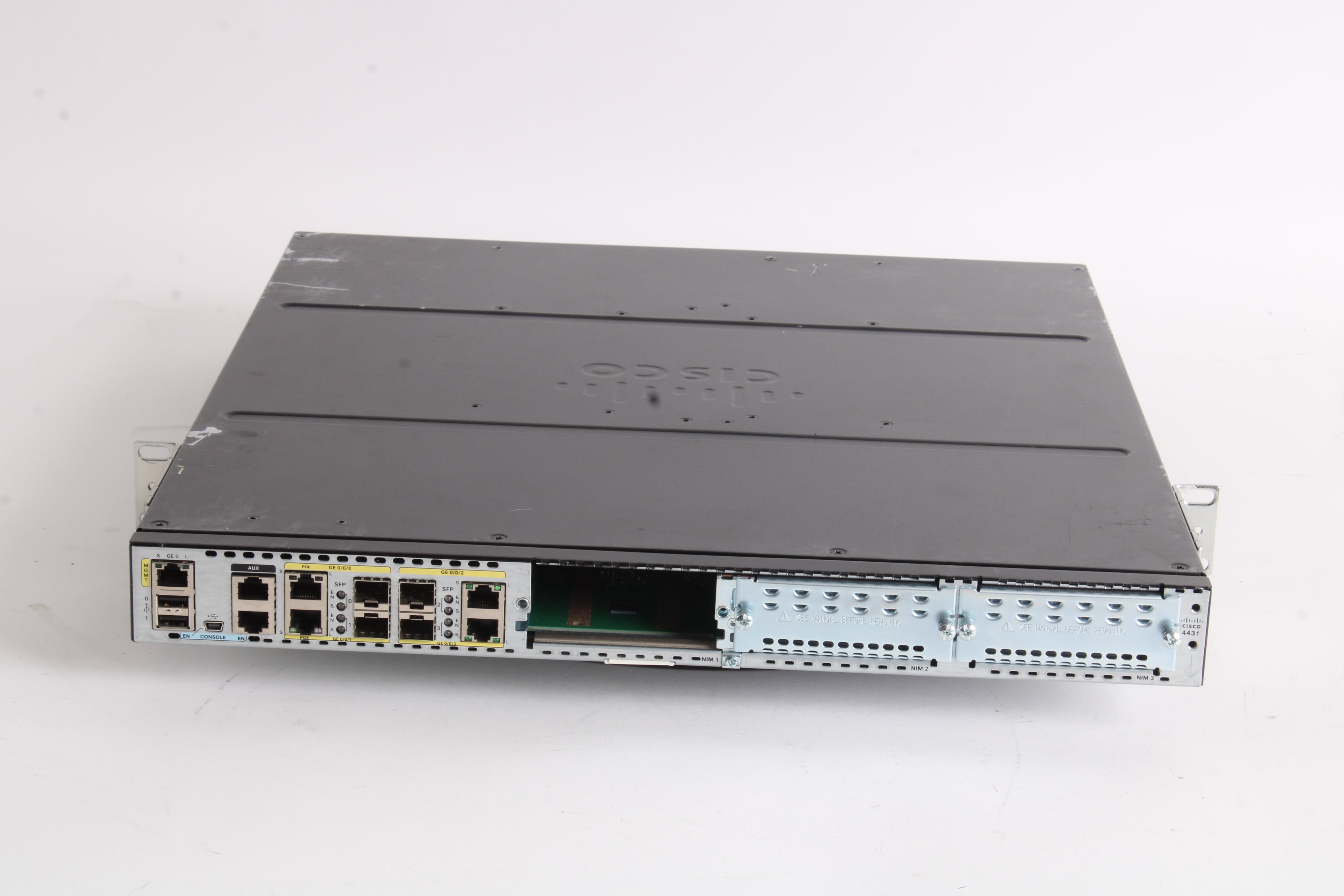 Cisco 4431 Router Rear Cisco ISR4431/K9 Integrated Services Router W/ 1x PWR-4430-AC - Fair C ...