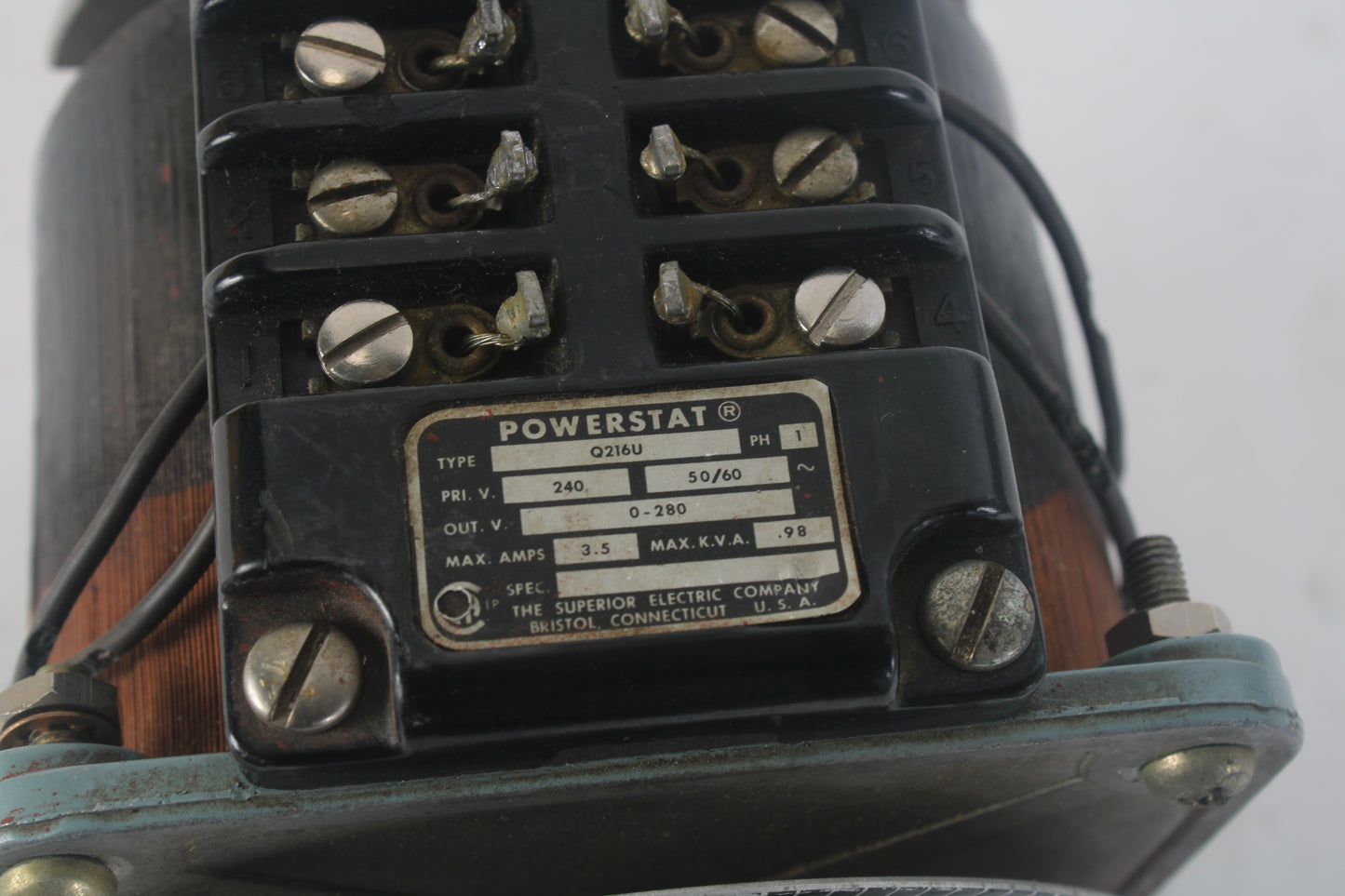 Superior Electric Powerstat Q216U 0280 Variable AutoTransformer NTC Tech