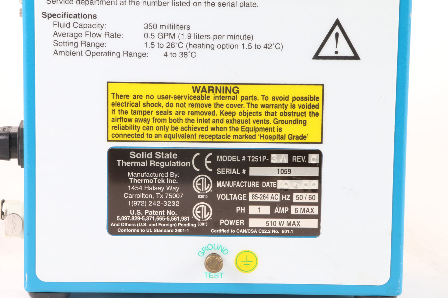 ThermoTek T251P-3A Solid State Thermal Regulation – NTC Tech
