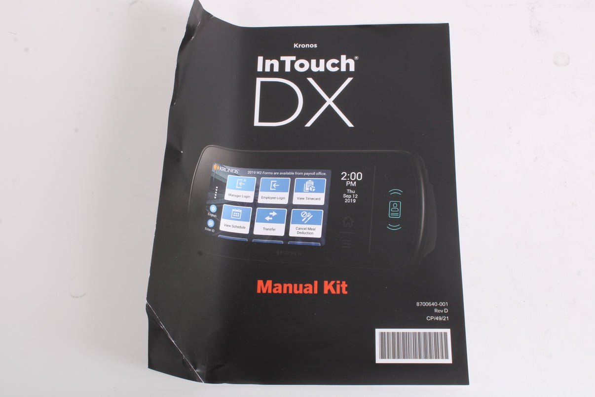Kronos 8610000-003 InTouch DX with HID Proximity - Workforce Managemen ...