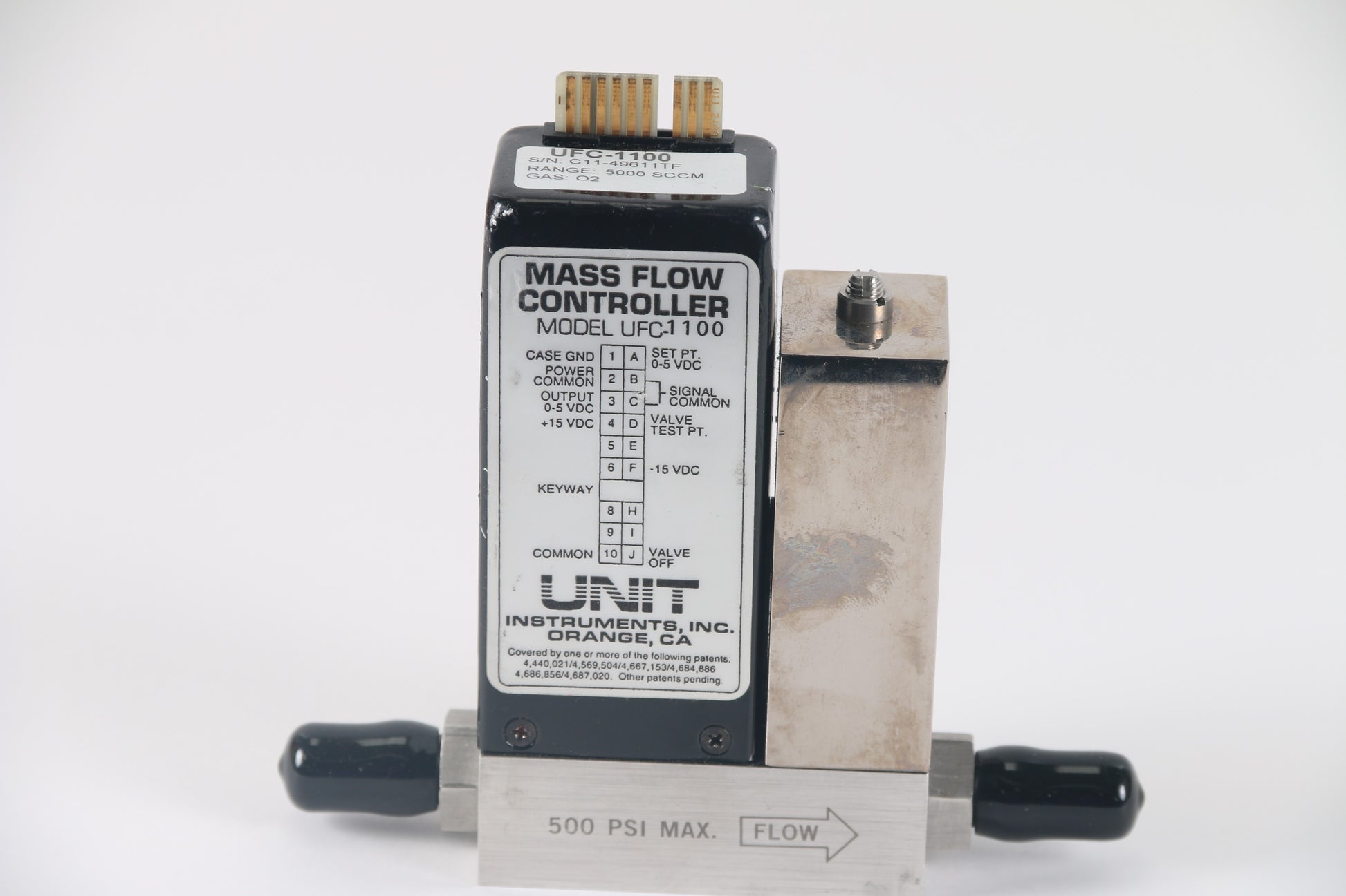 Unit Instruments UFC-1100 Gas: O2 5000 SCCM Mass Flow Controller – NTC Tech