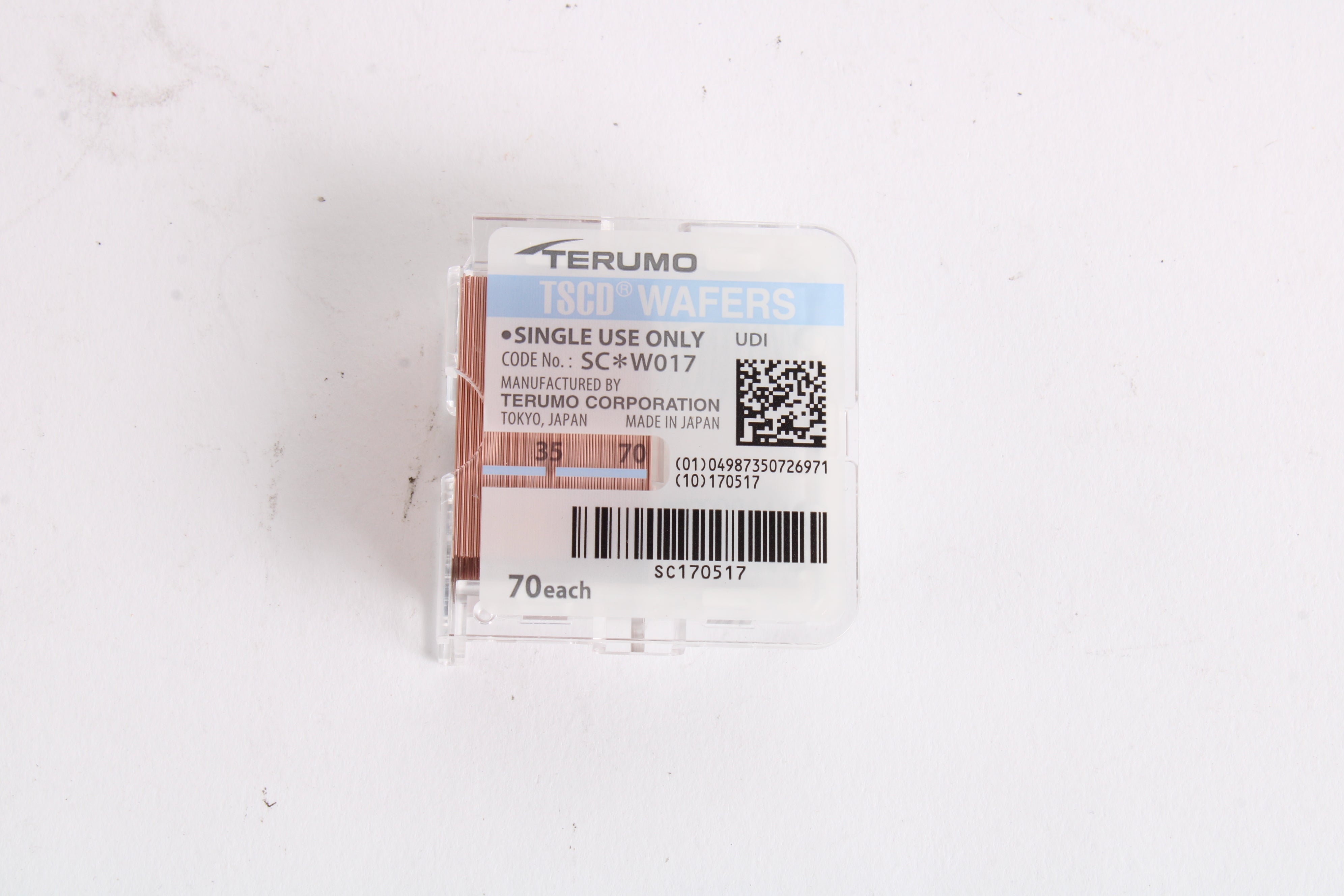W017 Terumo TSCD Wafers Single Use SC*W017 70 Pieces SC170517 - NEW – NTC Tech