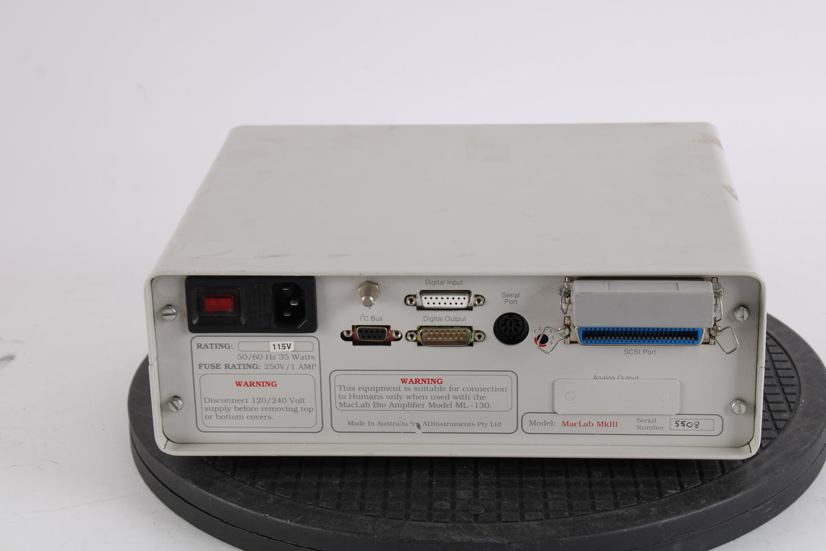 Respironics Mac Lab Analog Digital Instruments Maclab/4 Maclab MKIII Recording Unit – NTC Tech