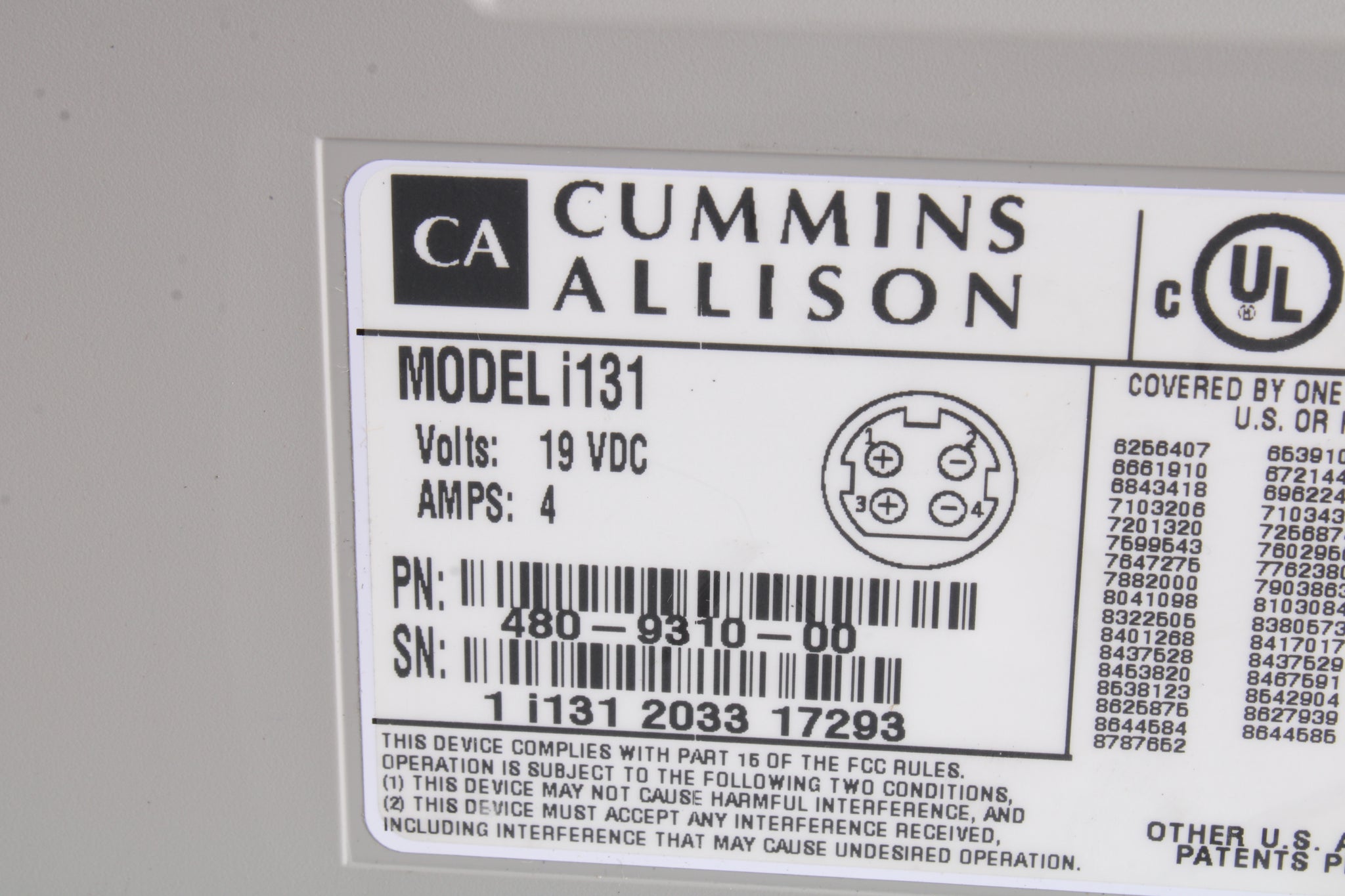 Cummins Allison i131 JetScan IFX i100 Automated Currency Counter W/ Po ...