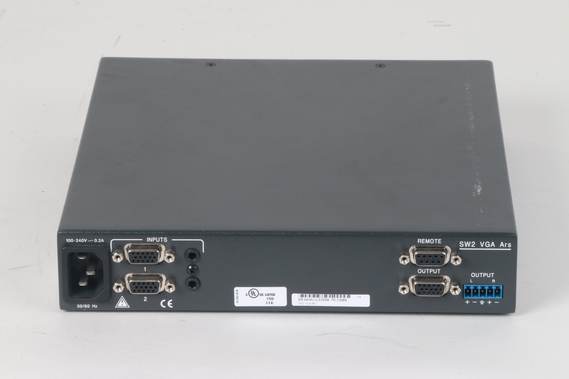 Extron SW2 VGA Ars 2 Inputs 1 Output Audio VGA Stereo Audio Switchers ...