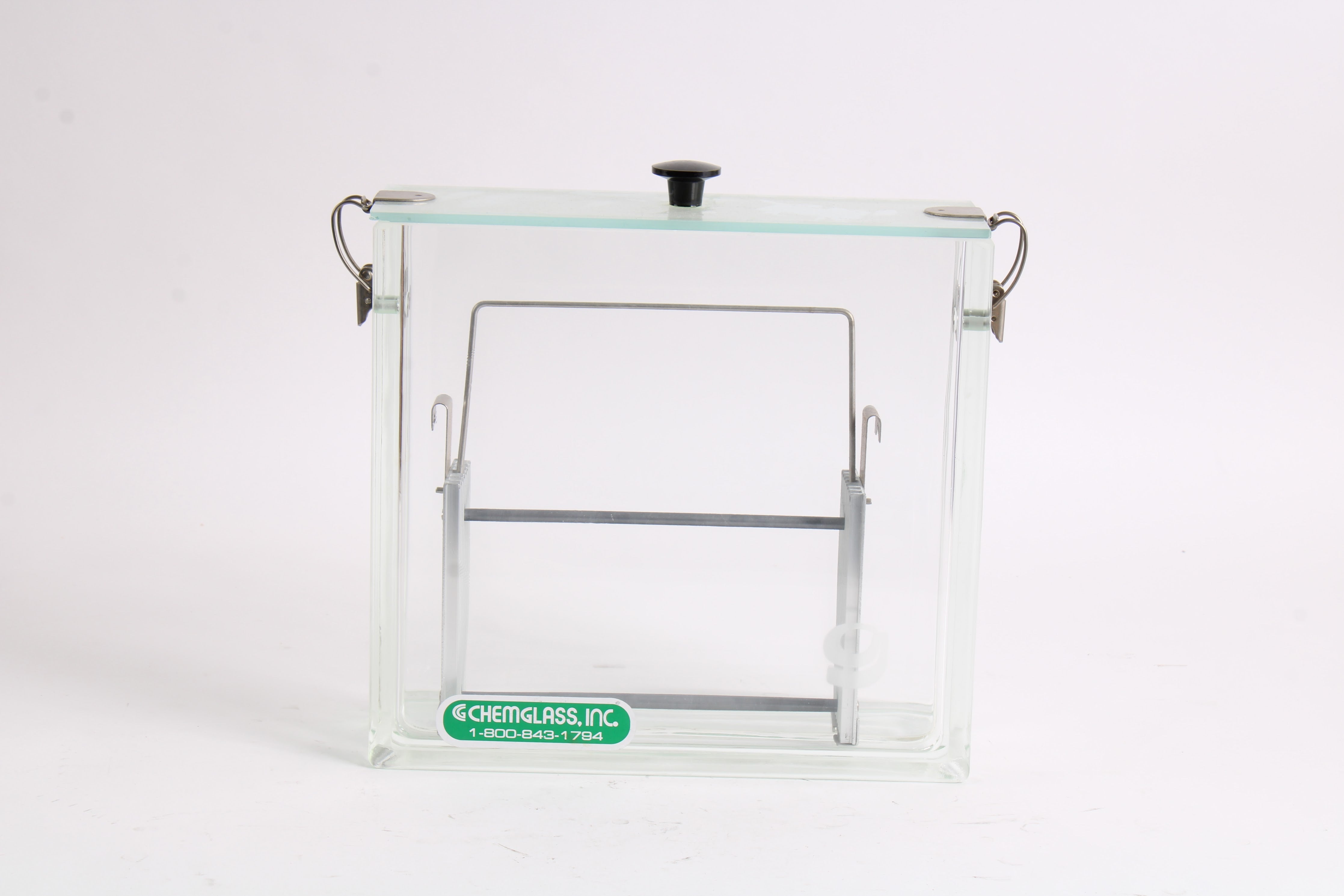 Rectangular Tlc Glass Tank Chemglass TLC Developing Tank Latch Lids CG-1183-01 Dimensions 2 3/4 X ...