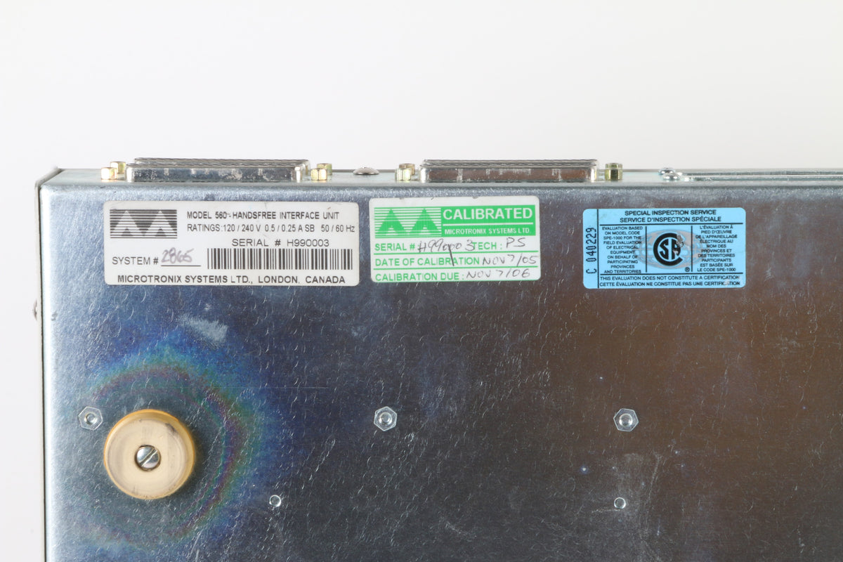 Microtronix Microtronix 560 Test System Hands-Free Interface Model 500 – NTC Tech