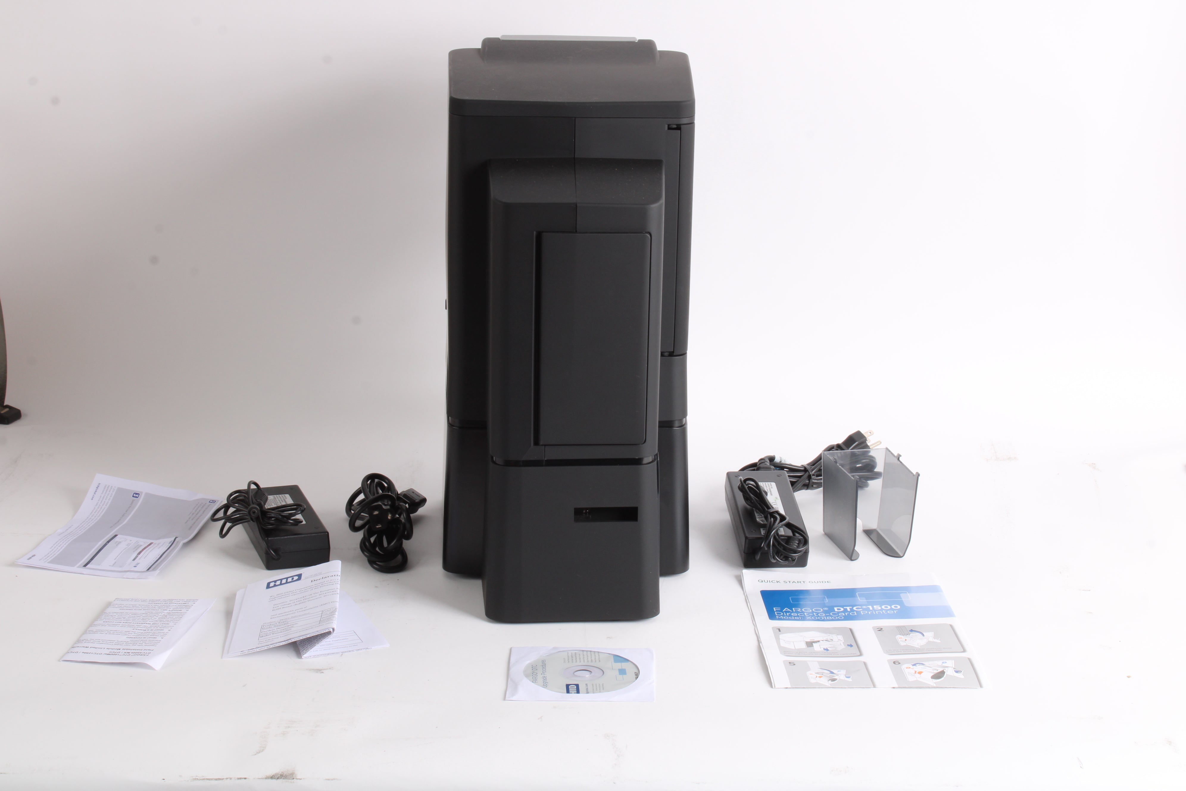 HID Global Corporation DTC-1500XE FD ID Card Printer and Encoder W/ Ac ...