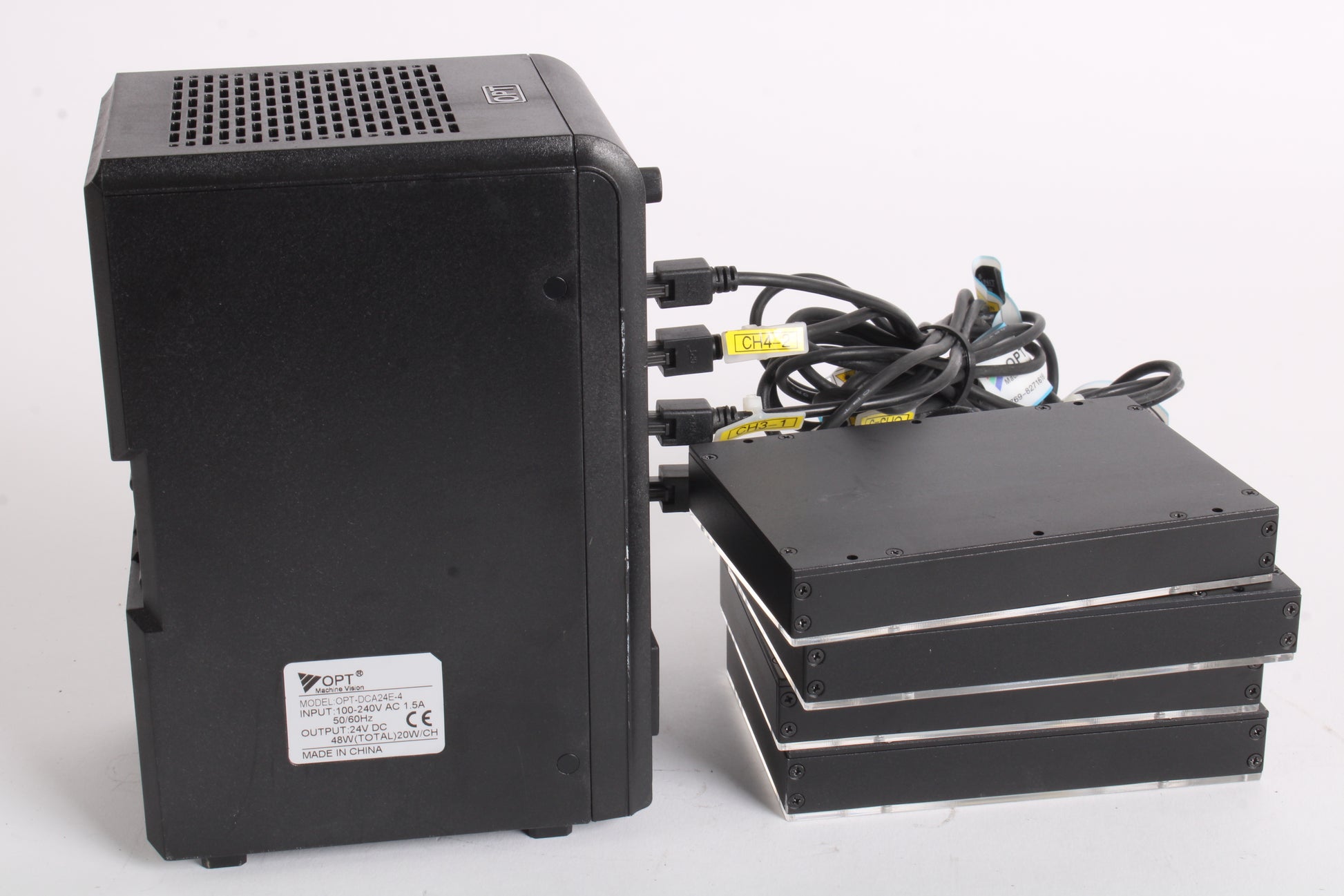 Opt Machine Vision OPT-DCA24E-4 Controller With 4x OPT-FPT12080-W LED ...
