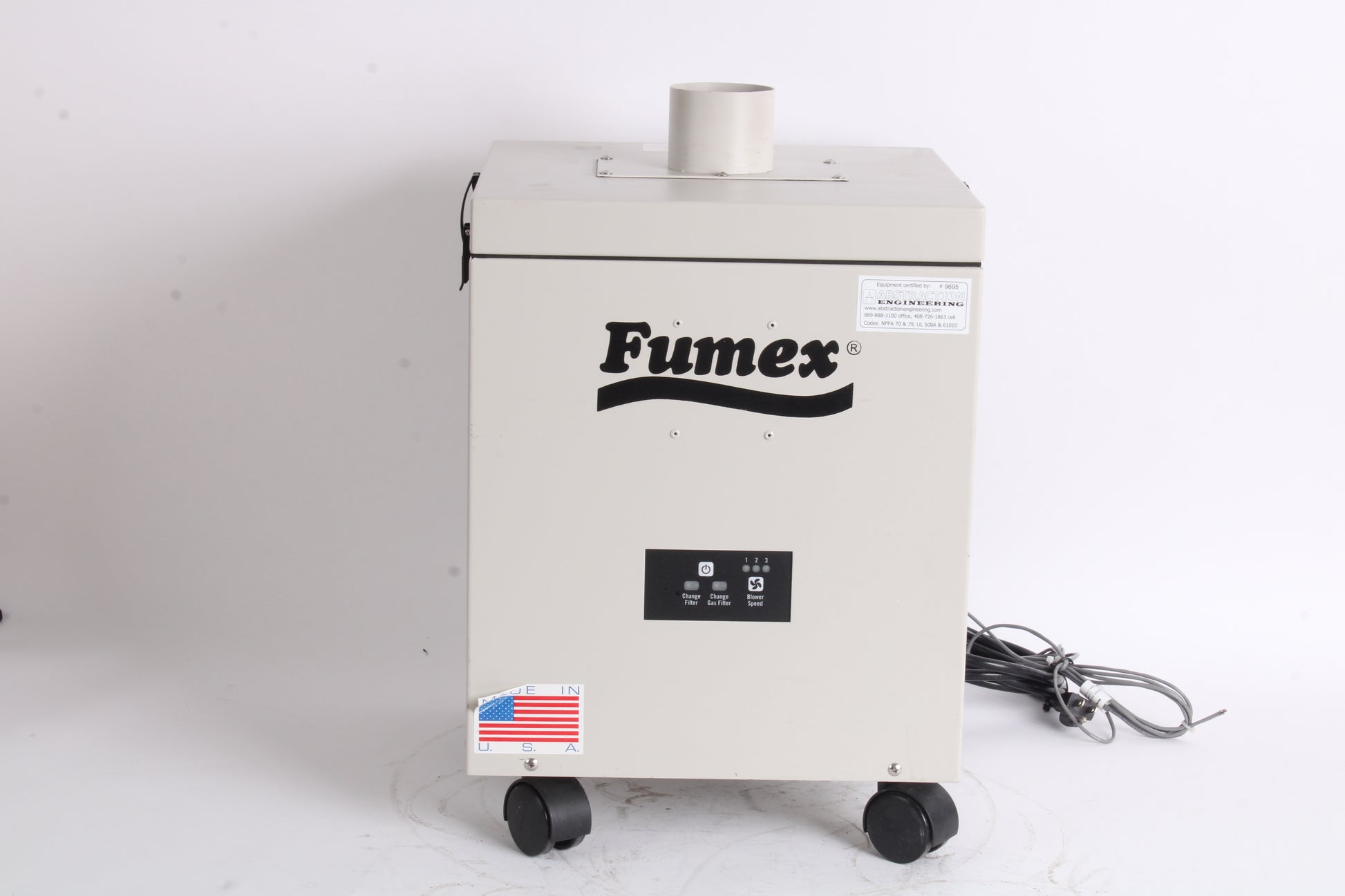 Fumex FA1M Mini Standard Filter Filtration HardWired Power Cord