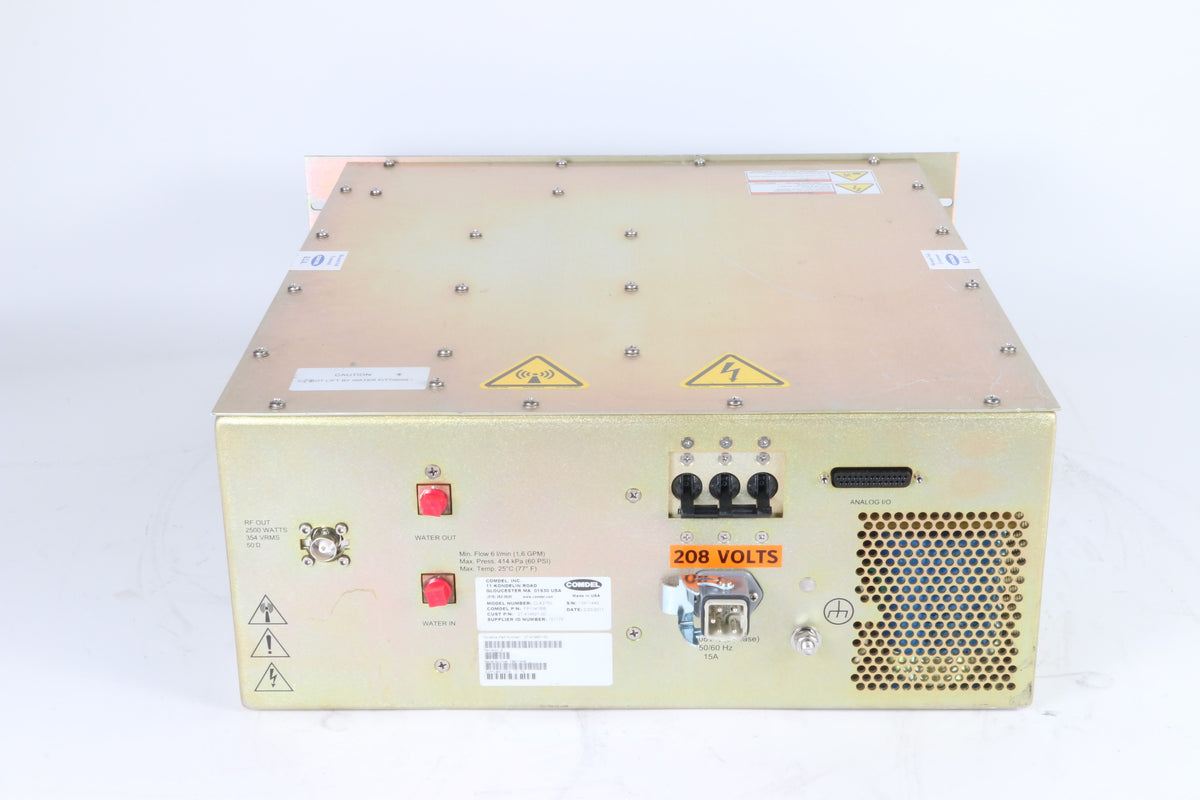 Comdel CLX-2750 2500W LF Generator FP1341RB 354 VRMS 50 Ohms (AS-IS ...